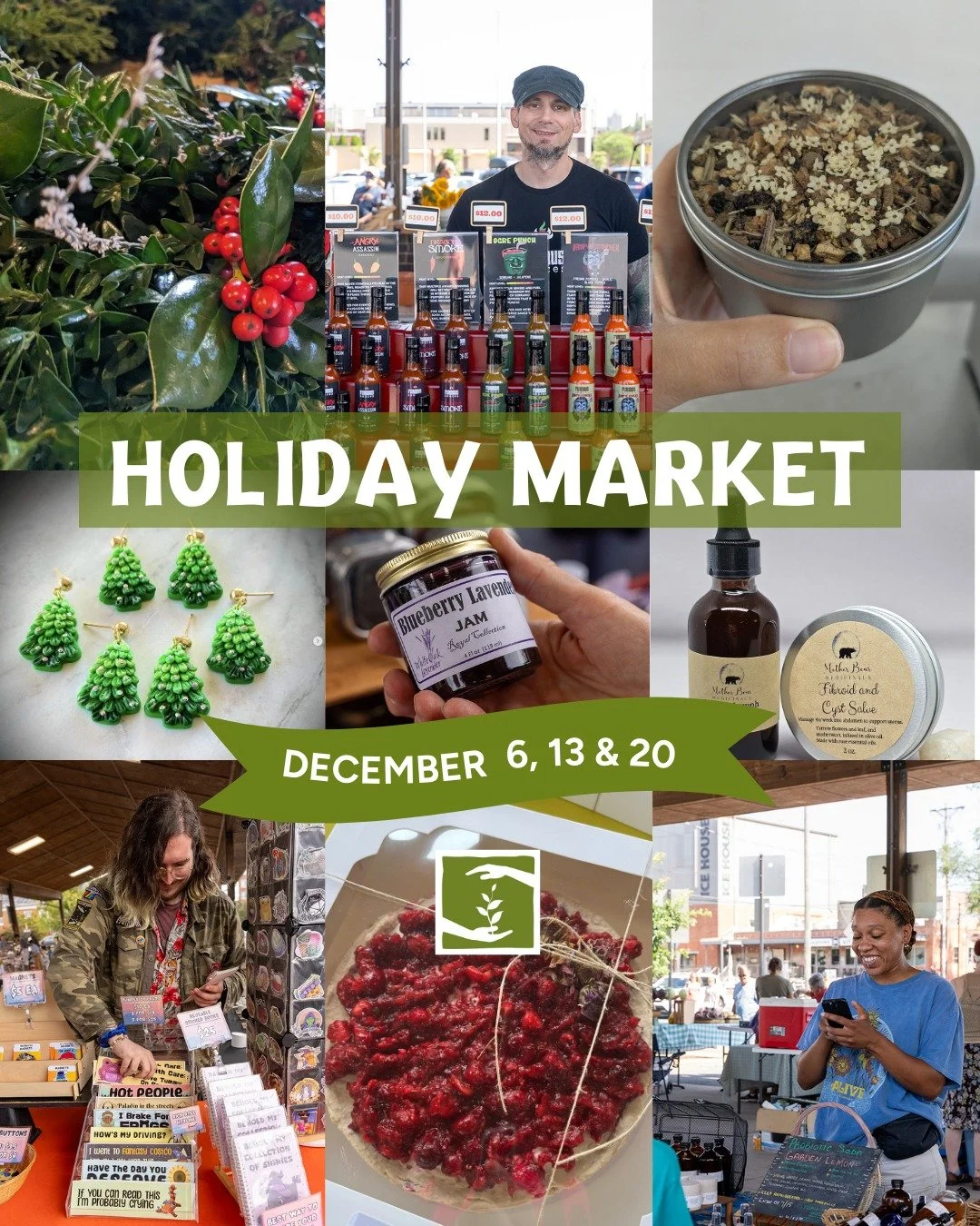 🌲 Holiday Market 🌲 First 3 Saturdays in December 🎊 12/6, 12/13, 12/20 🎁

ACTIVITIES
- 12/6 - @rocktownwritersguild - Learn about local authors and upcoming writing workshop events 
- 12/13 - @cepsolar - Learn about their project in Rockingham Cou