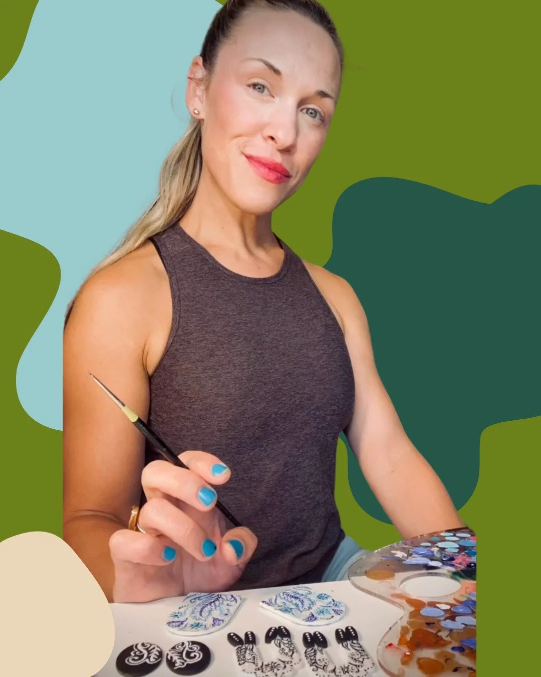 New vendor alert! Welcome @mojoclayco 👋 Kate makes small-batch polymer clay jewelry! Meet Kate and browse her creations this Saturday at the Holiday Market. Swipe for a sample of her bold colors, carefully crafted florals, and unique designs. 

Shop