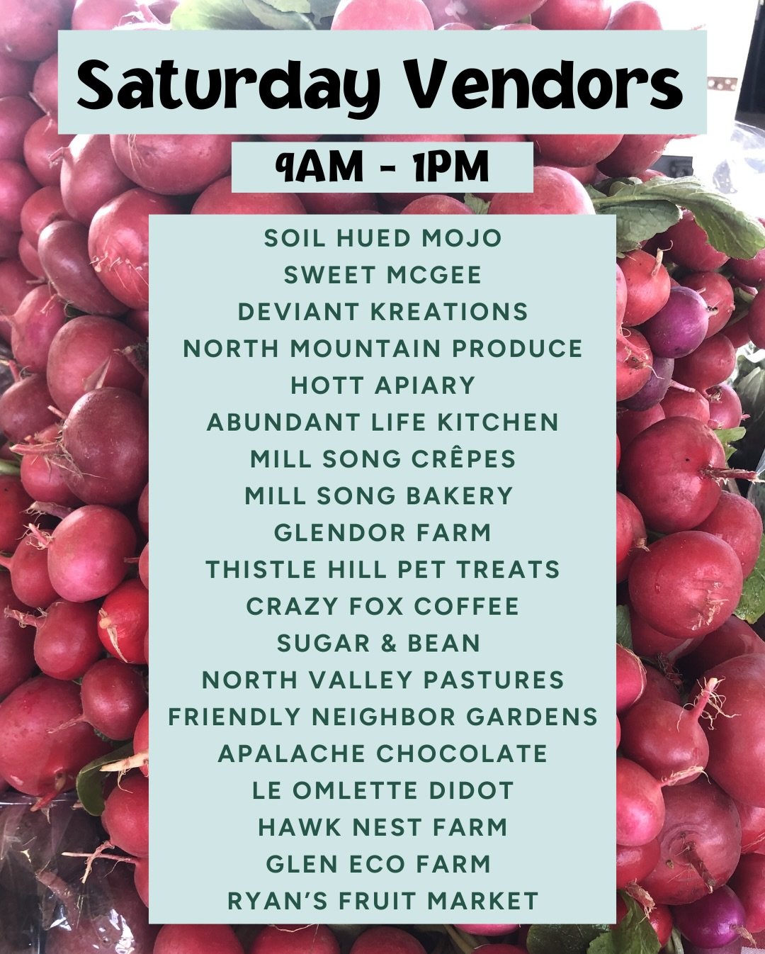 Our Valentine&rsquo;s Day 2026 vendor list! To spread the love, we&rsquo;re offering a special giveaway - you&rsquo;ll have to come visit the Market to find out what it is. Happy Valentine&rsquo;s Day! ❤️

#lovevamarkets #farmersmarket #harrisonburgv