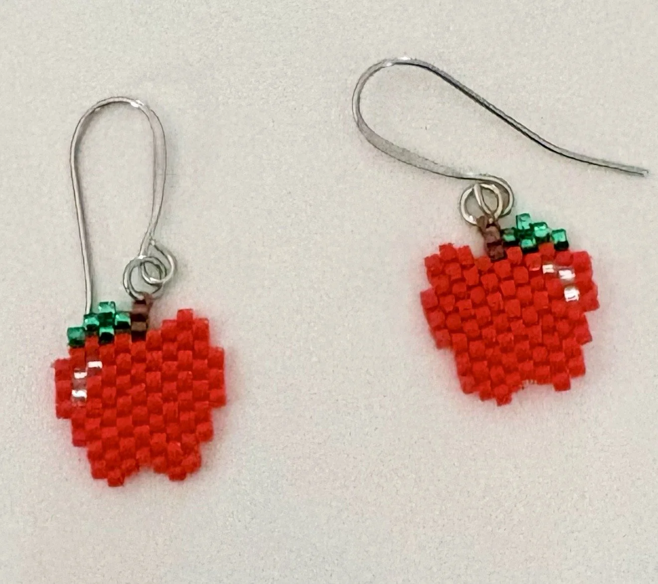Hand Sewn An Apple a Day Earrings