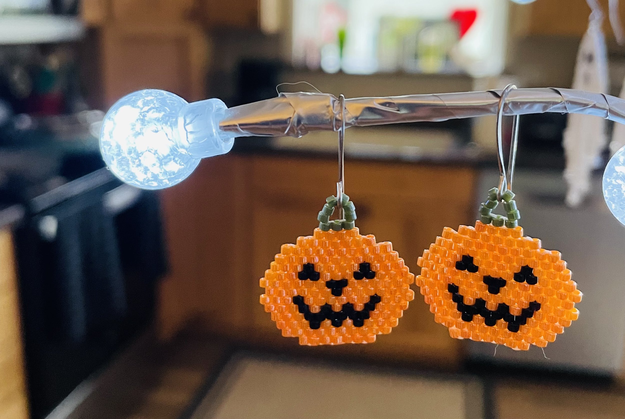 Hand Made Pumpkin Earrings