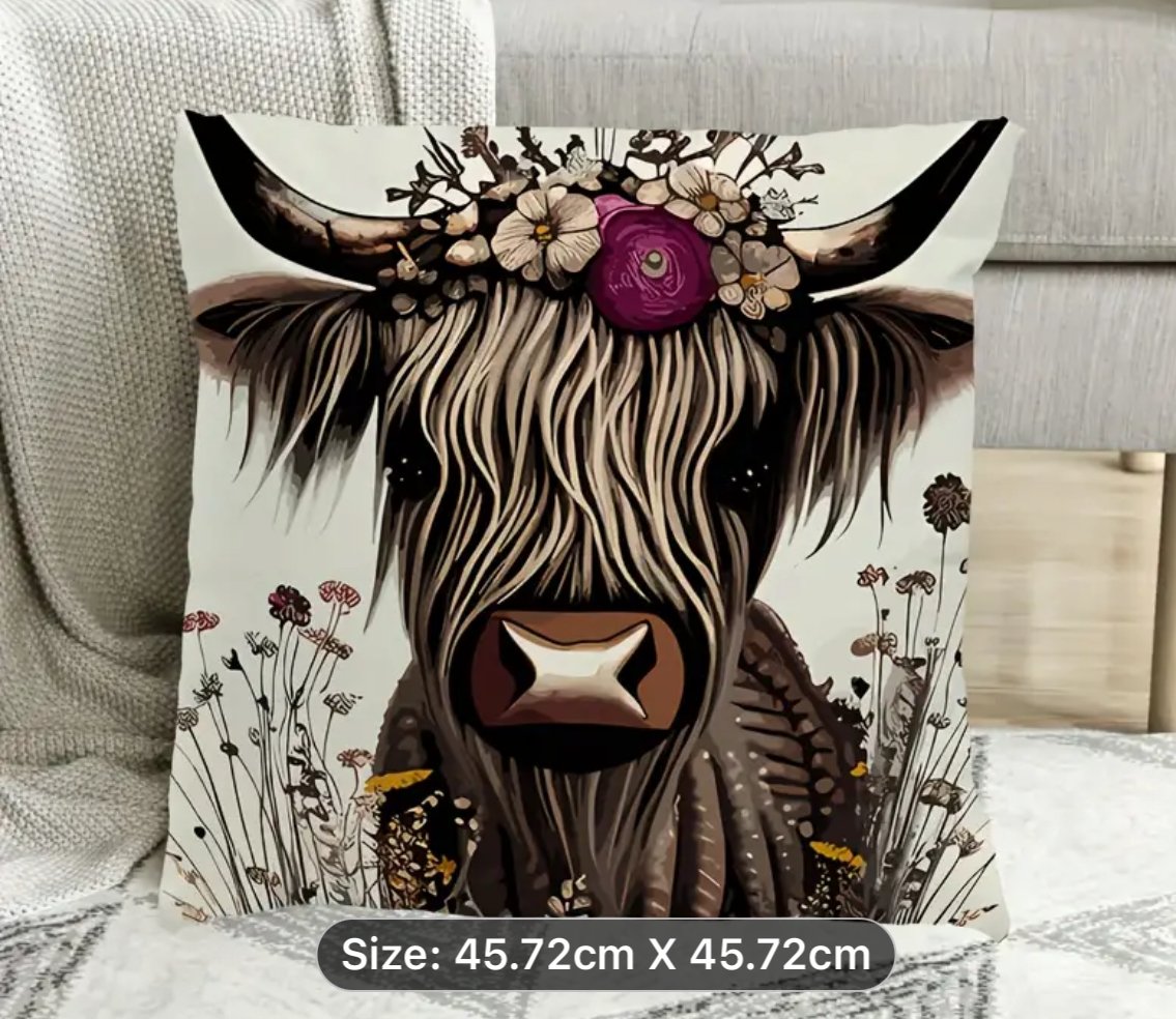 Highland Cow Pillow case