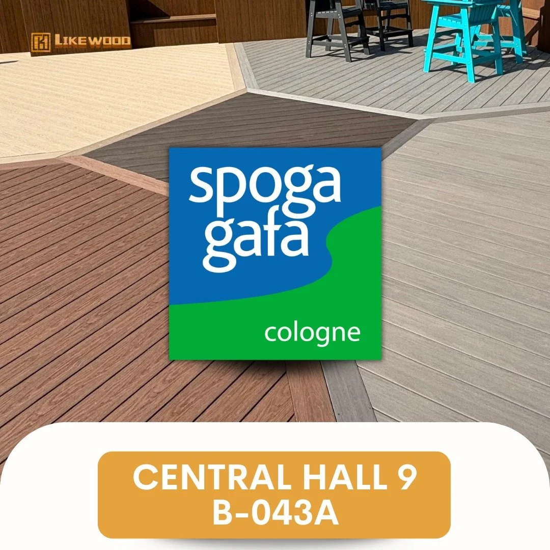 📢 Today marks the final day of spoga+gafa 

We warmly invite you to visit the Likewood team to explore our innovative PVC and Likewood decking solutions, with a special focus on fire safety and quality. 

 June 24&ndash;26
📍 Cologne Exhibition Cent