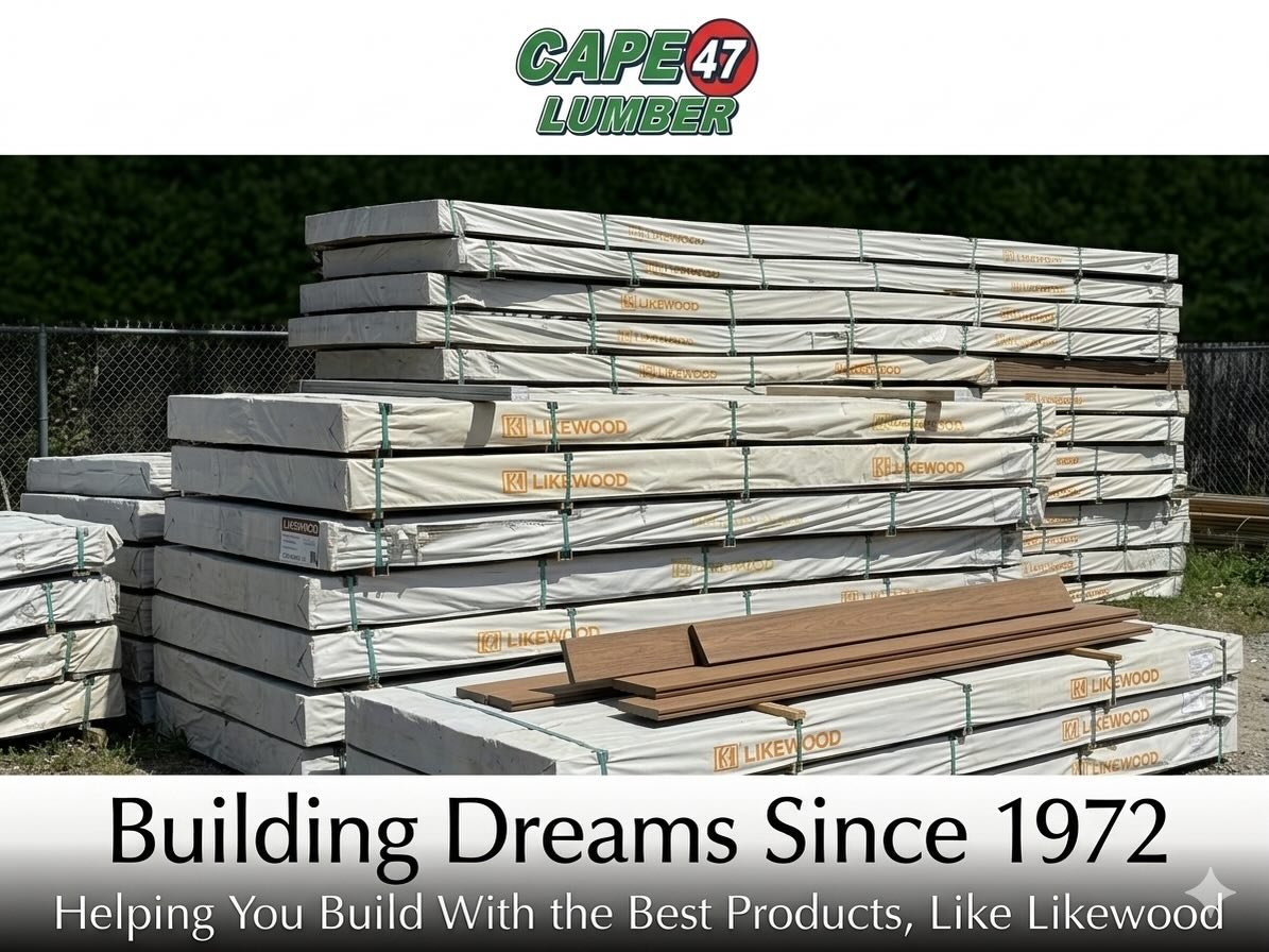 Building Dreams Since 1972. ✨🏗️
Fresh stacks of Likewood decking just landed at the yard! There&rsquo;s nothing like the peace of mind that comes from using premium materials that are built to last.
Whether you&rsquo;re a contractor mid-season or a 