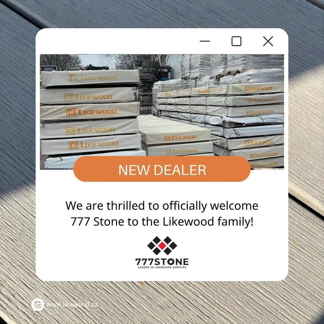 🚨 Exciting news for Ontario!

We&rsquo;re thrilled to welcome @777stoneinc Stone to the Likewood family! 🤝

As Likewood continues to raise the bar for premium, durable outdoor living solutions, we&rsquo;re proud to partner with leaders who share ou
