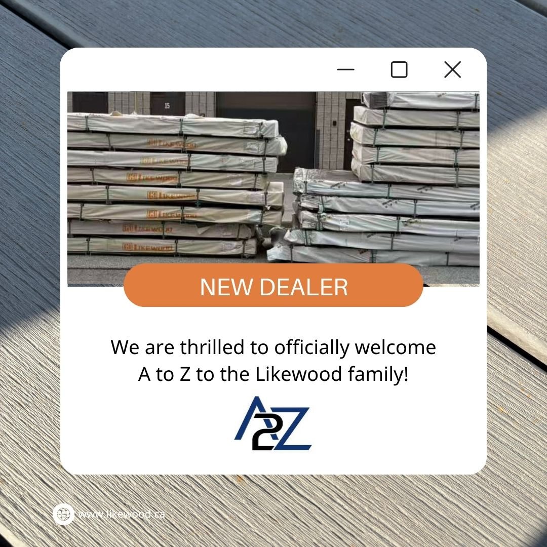 🎉 New partnership alert: Likewood is growing in Ontario!

We&rsquo;re excited to officially welcome @atozdecksandstruxure  Decks to the Likewood family! 🤝

A huge thank you to @lumbermenassociatesinc for their dedication and hard work building a st
