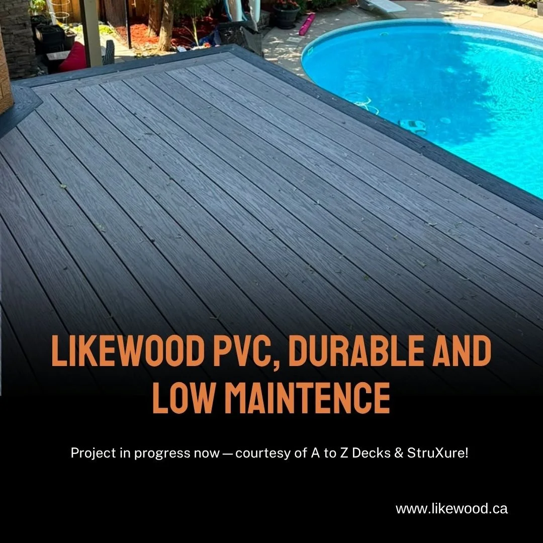 Project in progress&mdash;being built by @atozdecksandstruxure.

You can have a great deck that perfectly matches your beautiful pool in Ironwood or Charwood tones. 🏊&zwj;♂️🌿