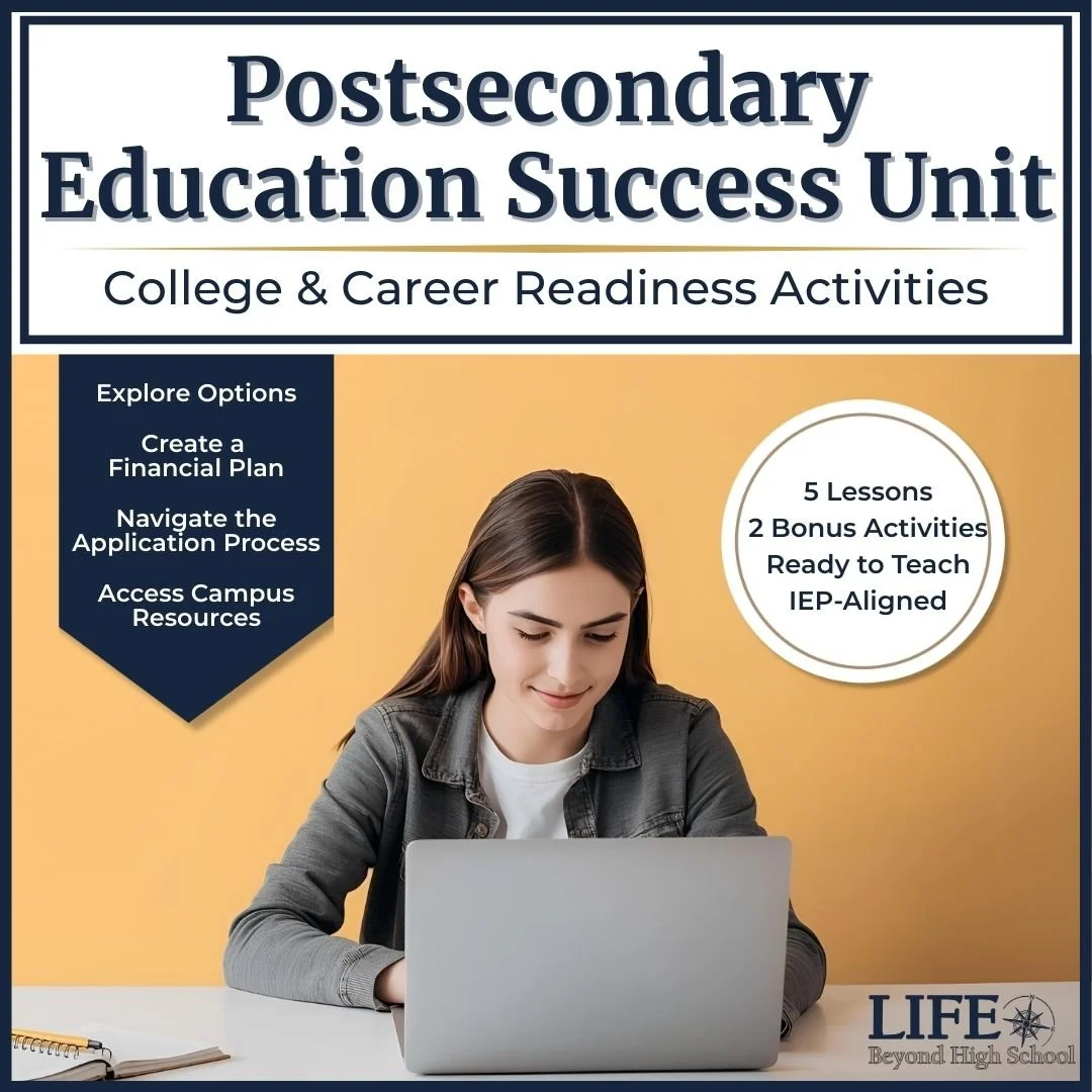 Cover for Postsecondary Education-themed transition unit