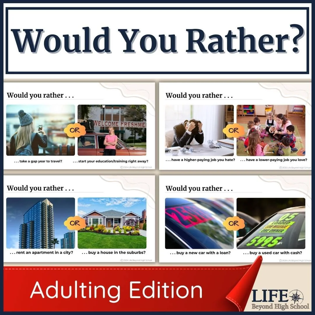Adulting Would You Rather? This or That Life Skills Game