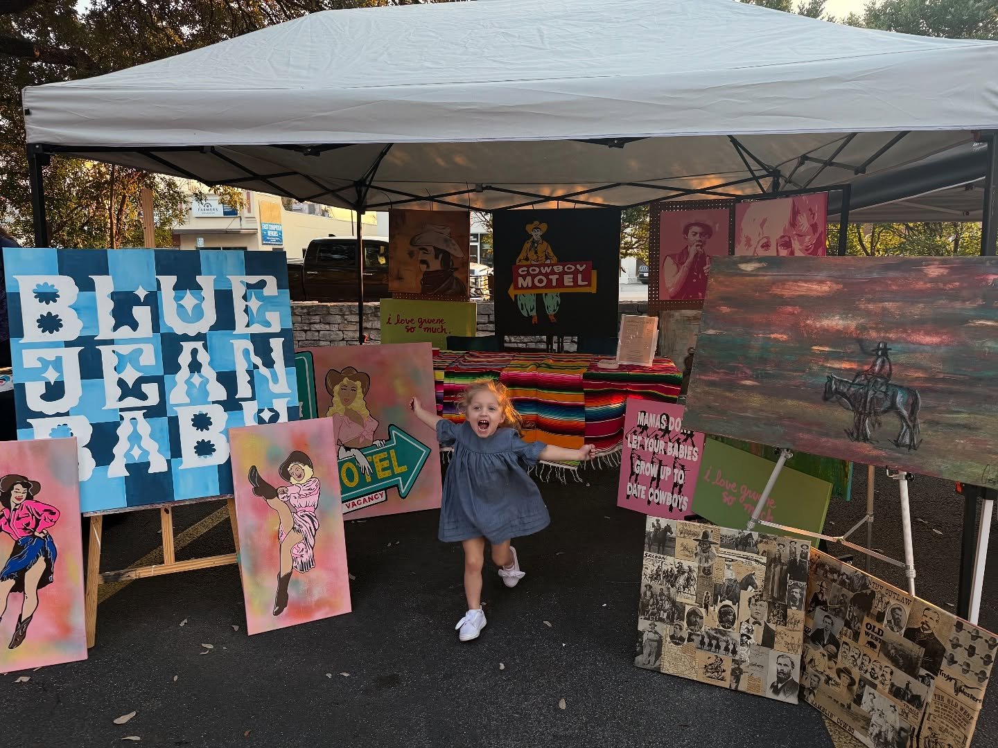 I successfully attended my first art market! I only sold 1 piece but that&rsquo;s okay! This was a total learning experience for me! 

I was told lots of times that I was &ldquo;funky&rdquo; or &ldquo;unique&rdquo; or &ldquo;colorful&rdquo;! 

Next o