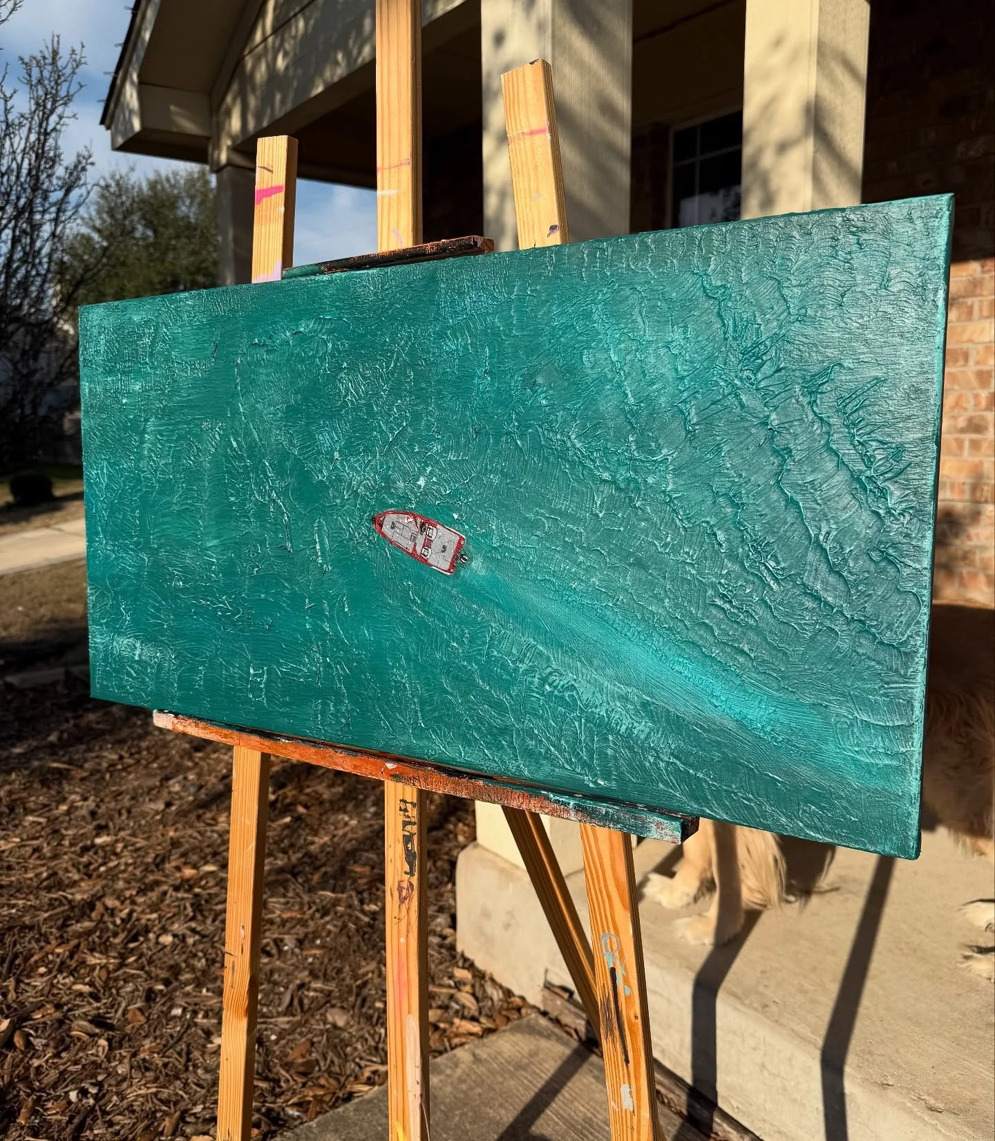 Tried something new and included @stankysguideservice! 

If you get up close you can see every detail of his @basscatboats and him and Bryan fishing!