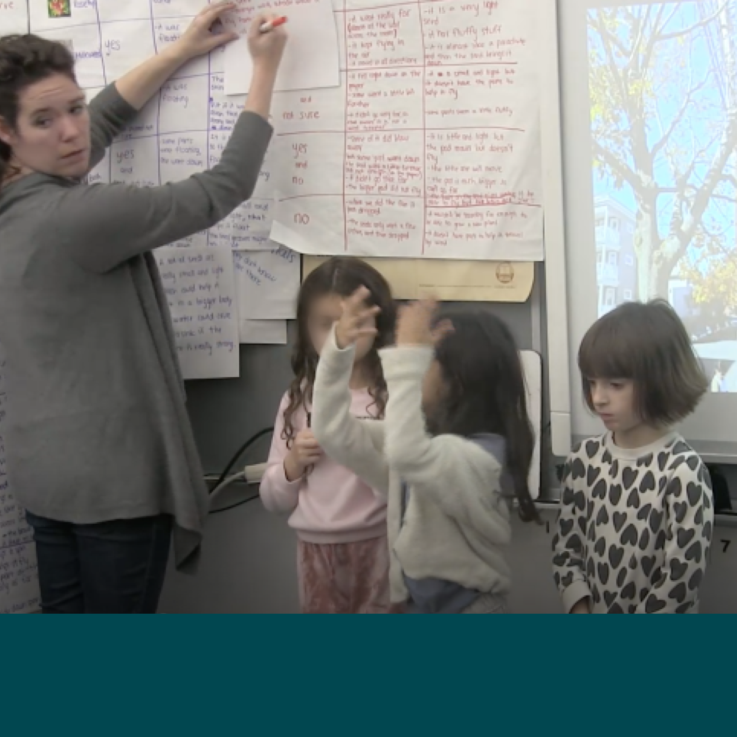  10. Maya shows how the seed travels downward. 