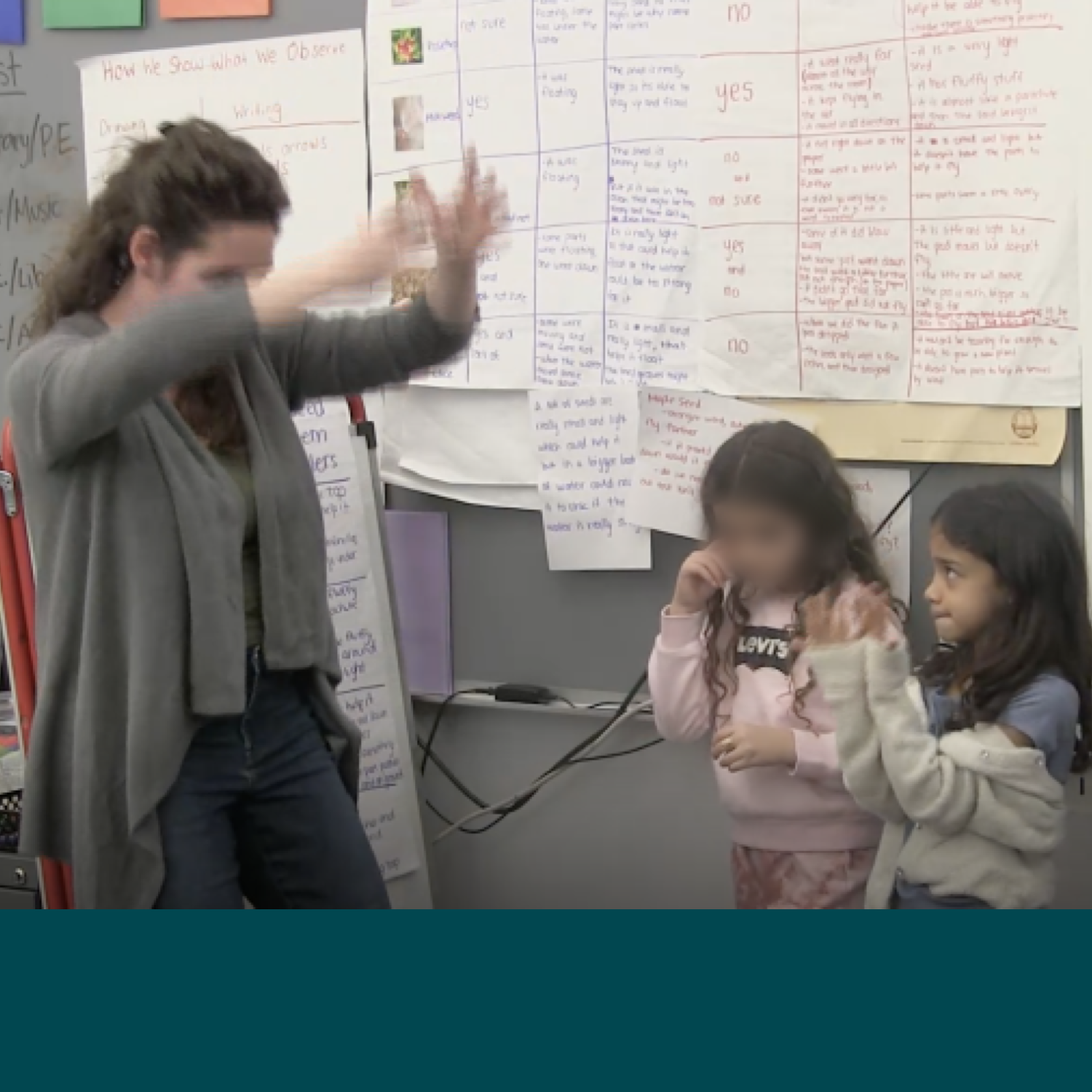  12. Lauren revoices Maya’s idea that the maple seed travels downward. 