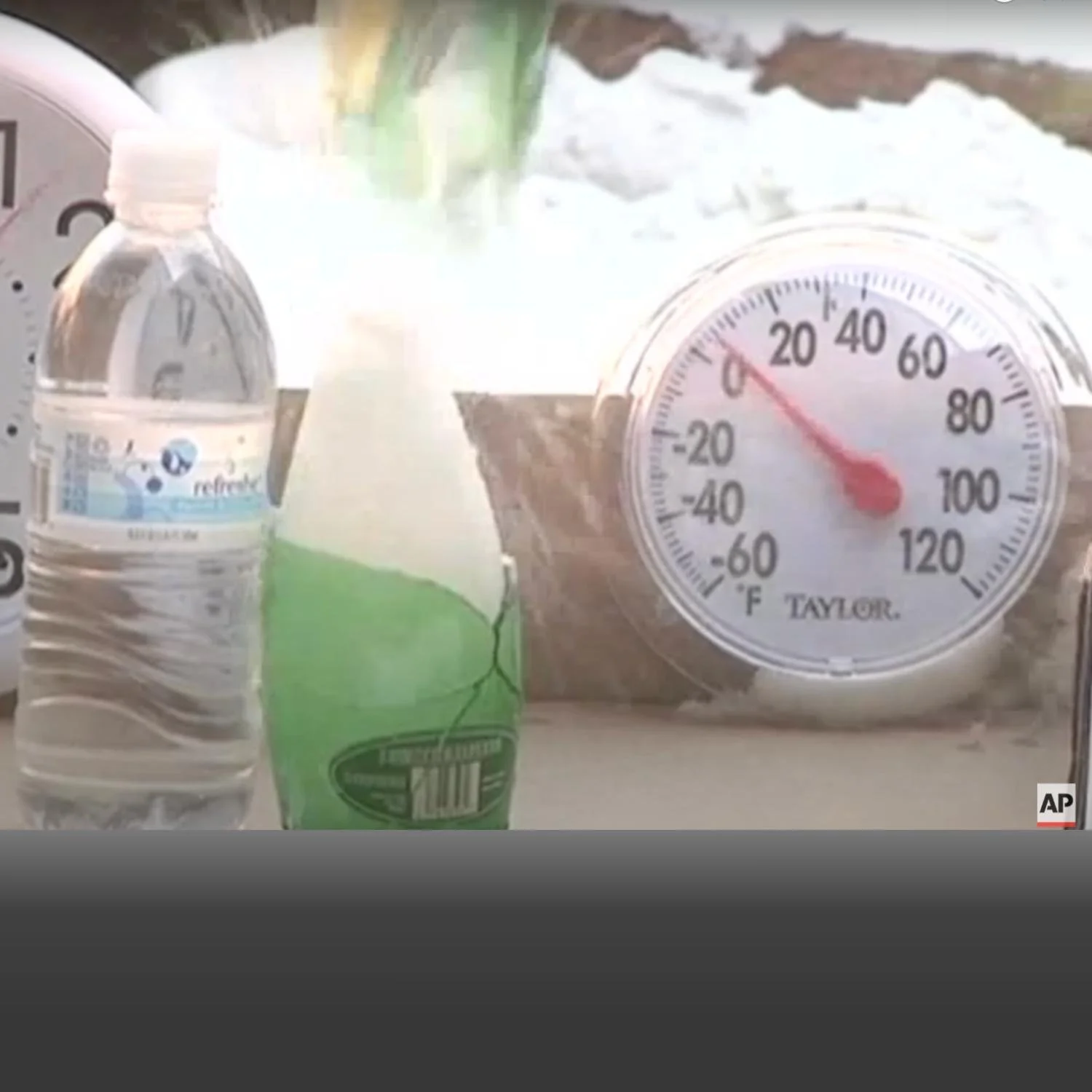  1. Students are introduced to the phenomenon with a video of a glass bottle exploding when the water inside it freezes. 