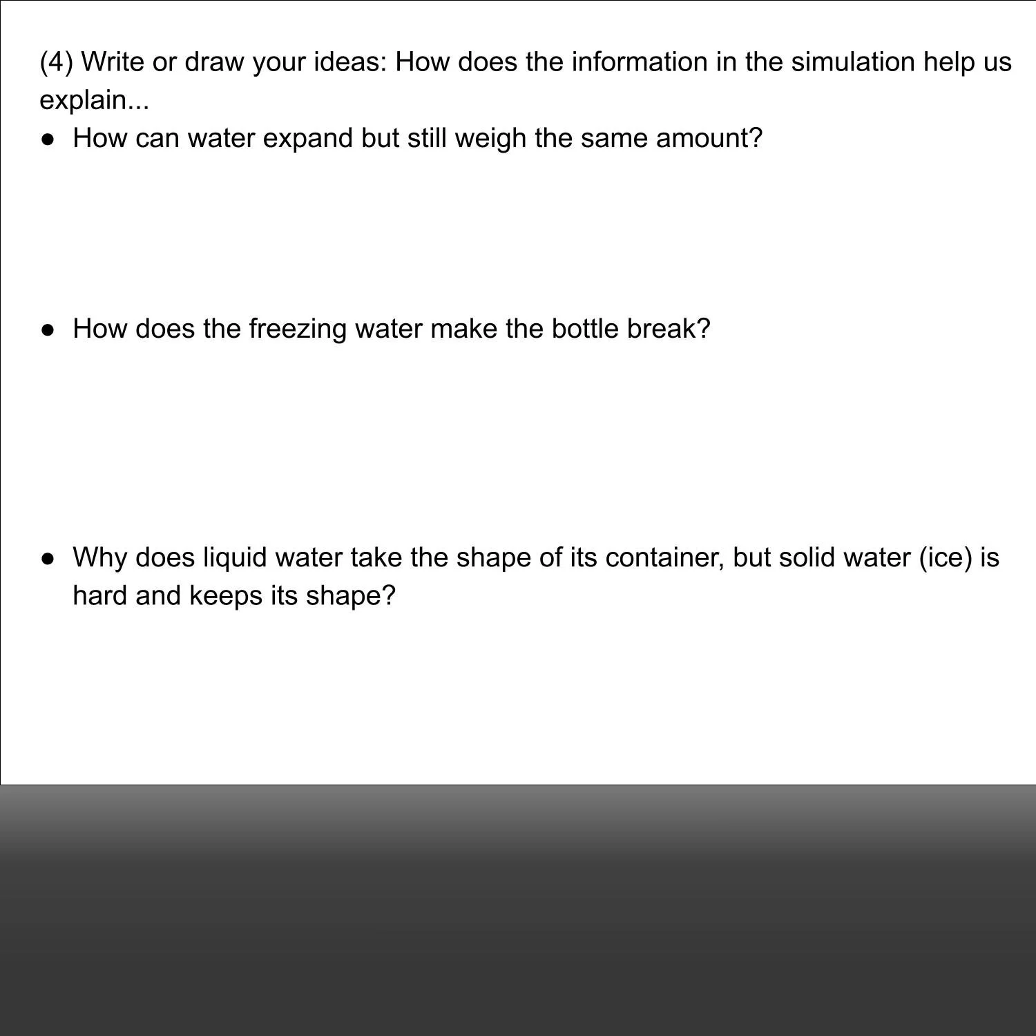  18. Simulation student sheet, page 2. 