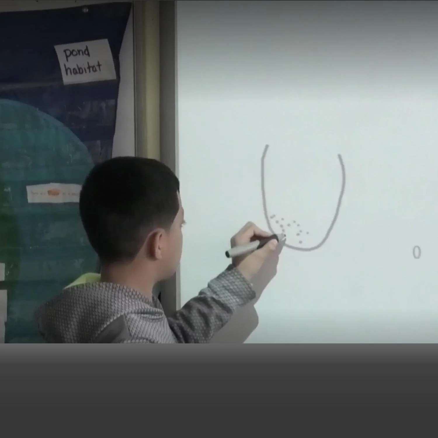 19. Bertrand draws water molecules separated by spaces. 