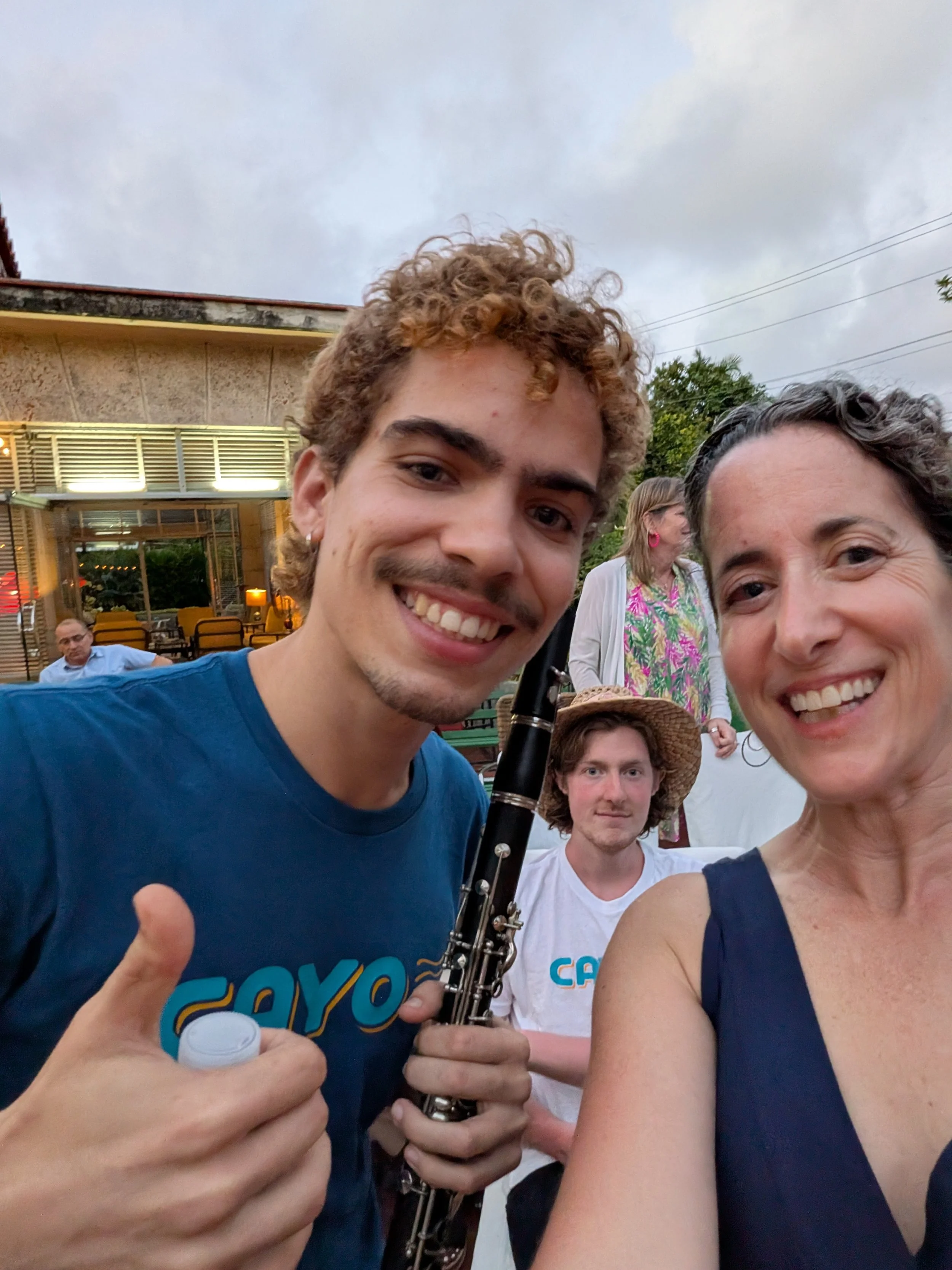 Rena with clarinetist in Cuba Jan 26.jpg