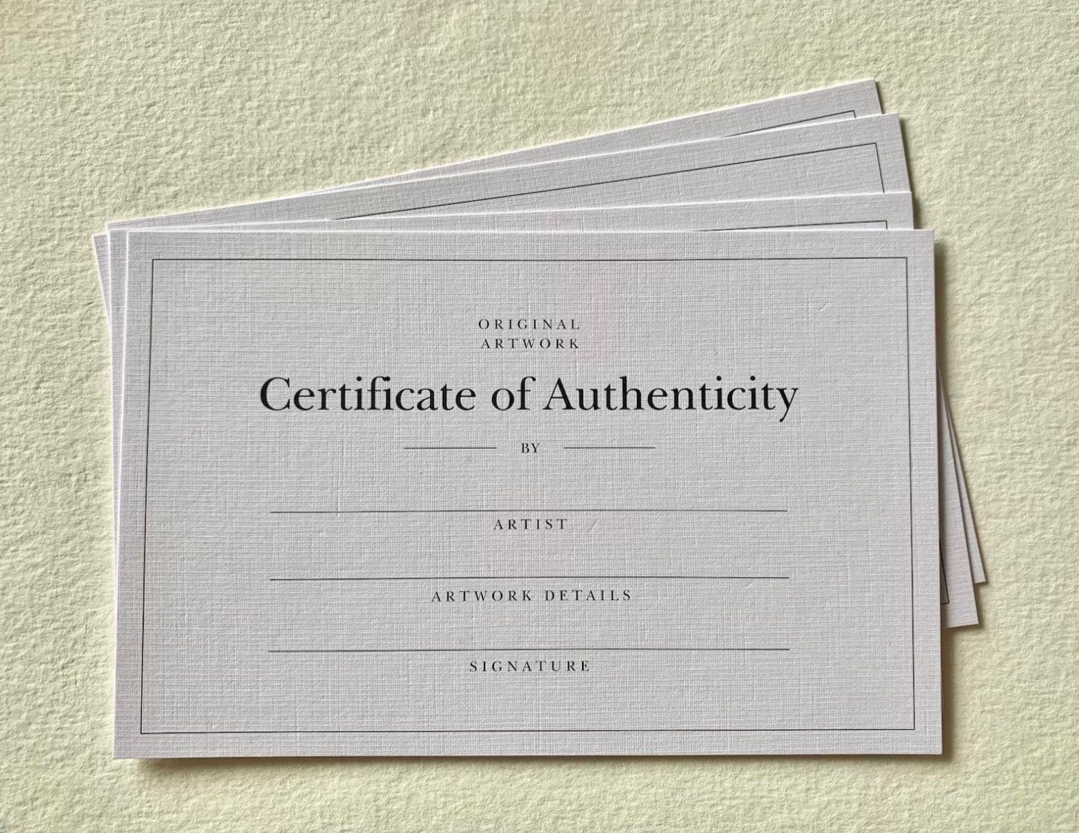 Certificate of Authenticity