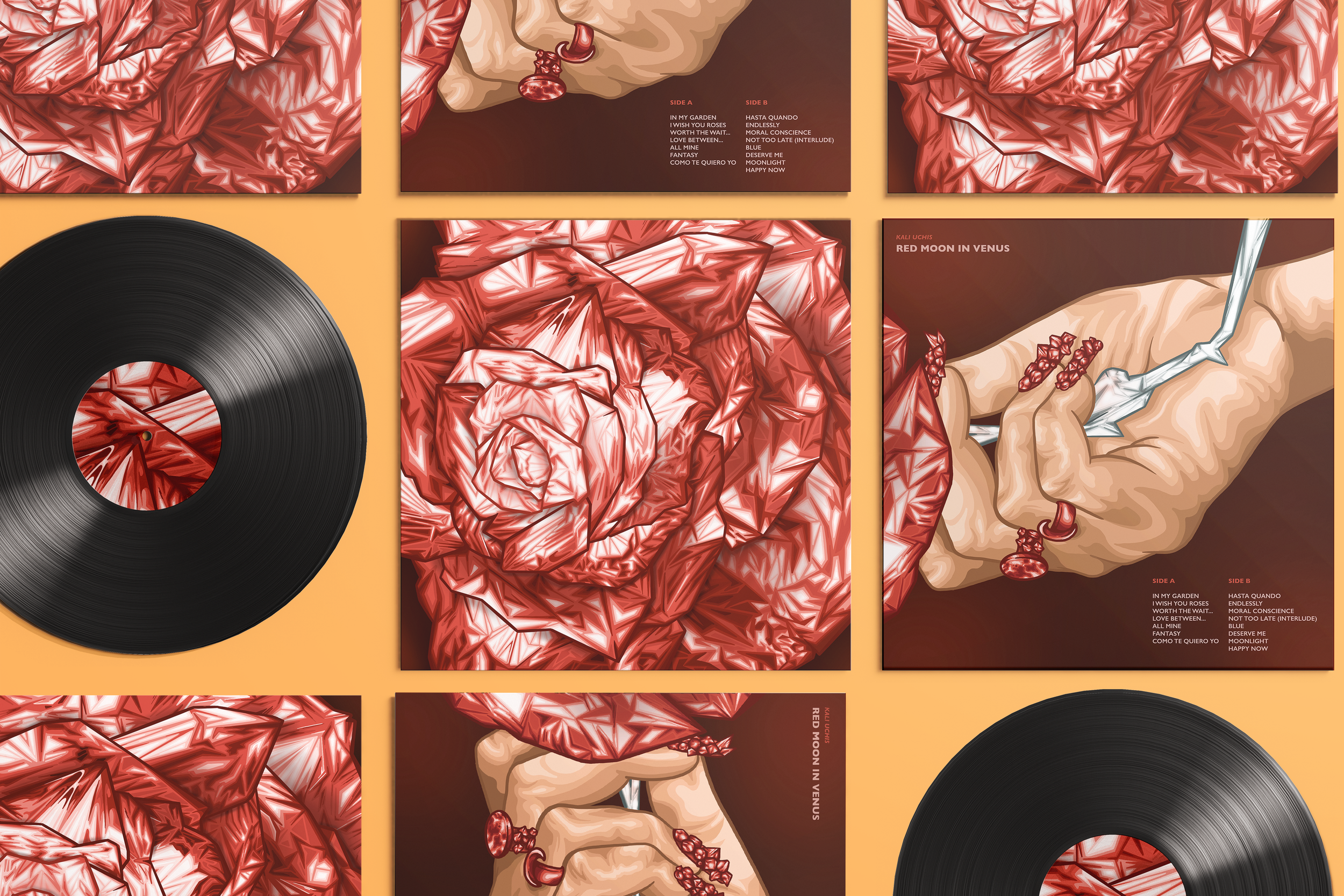 RED MOON IN VENUS RECORD PACKAGING