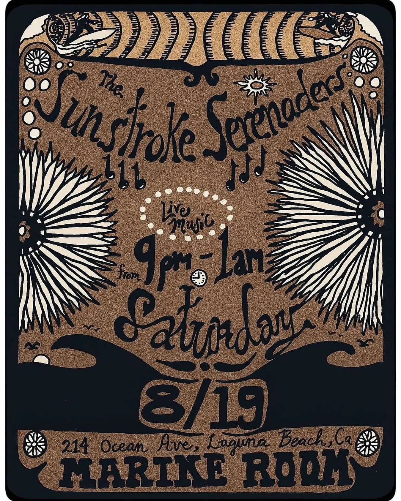 The shenanigans continue this Saturday night at @marineroomtavern in Laguna Beach 🔊

Music from 9PM - 1AM, come grab a drink and party with us into the wee hours of the night 🌖

Thank you @smelltheflowersarts for the rad poster!