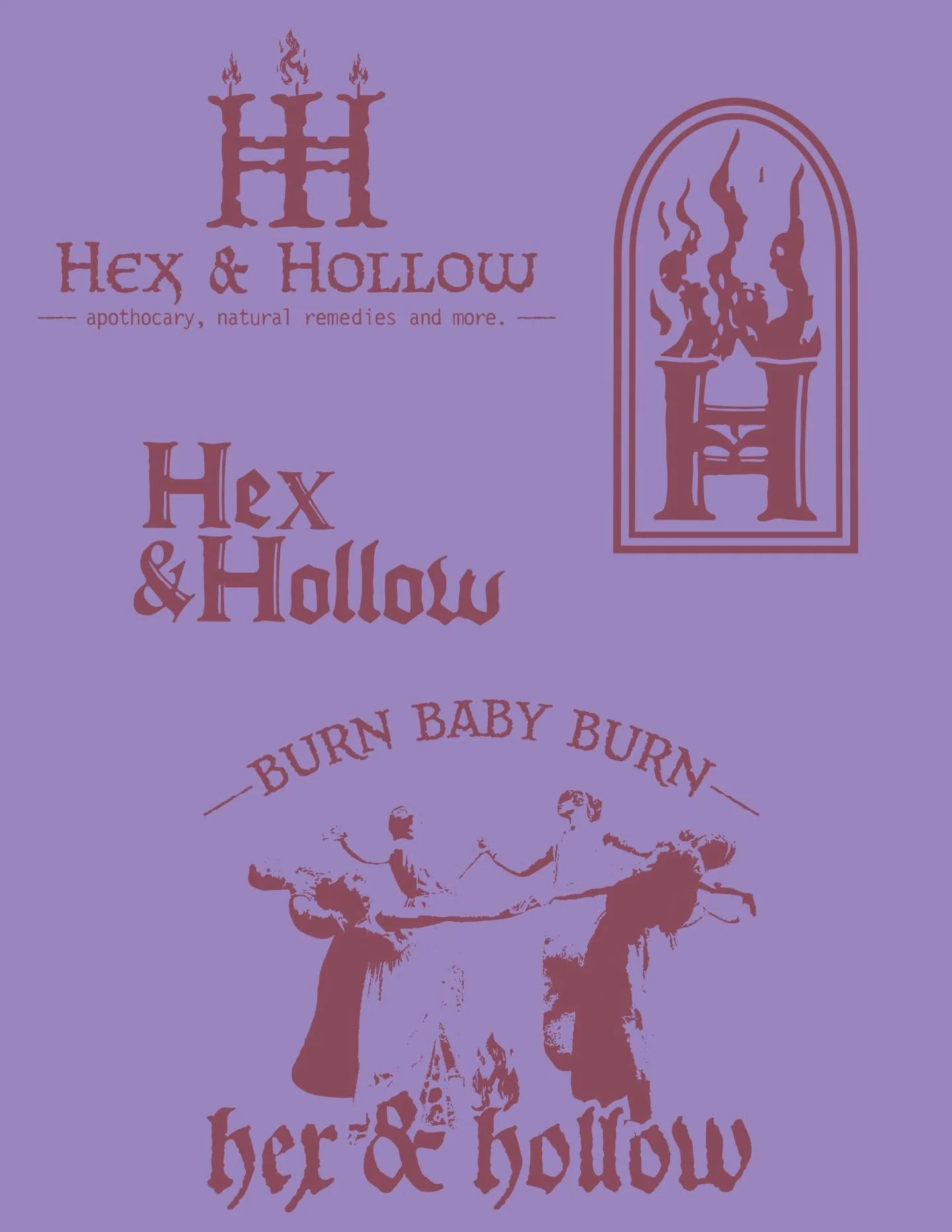 Hex &amp; Hollow Apothecary logo concept