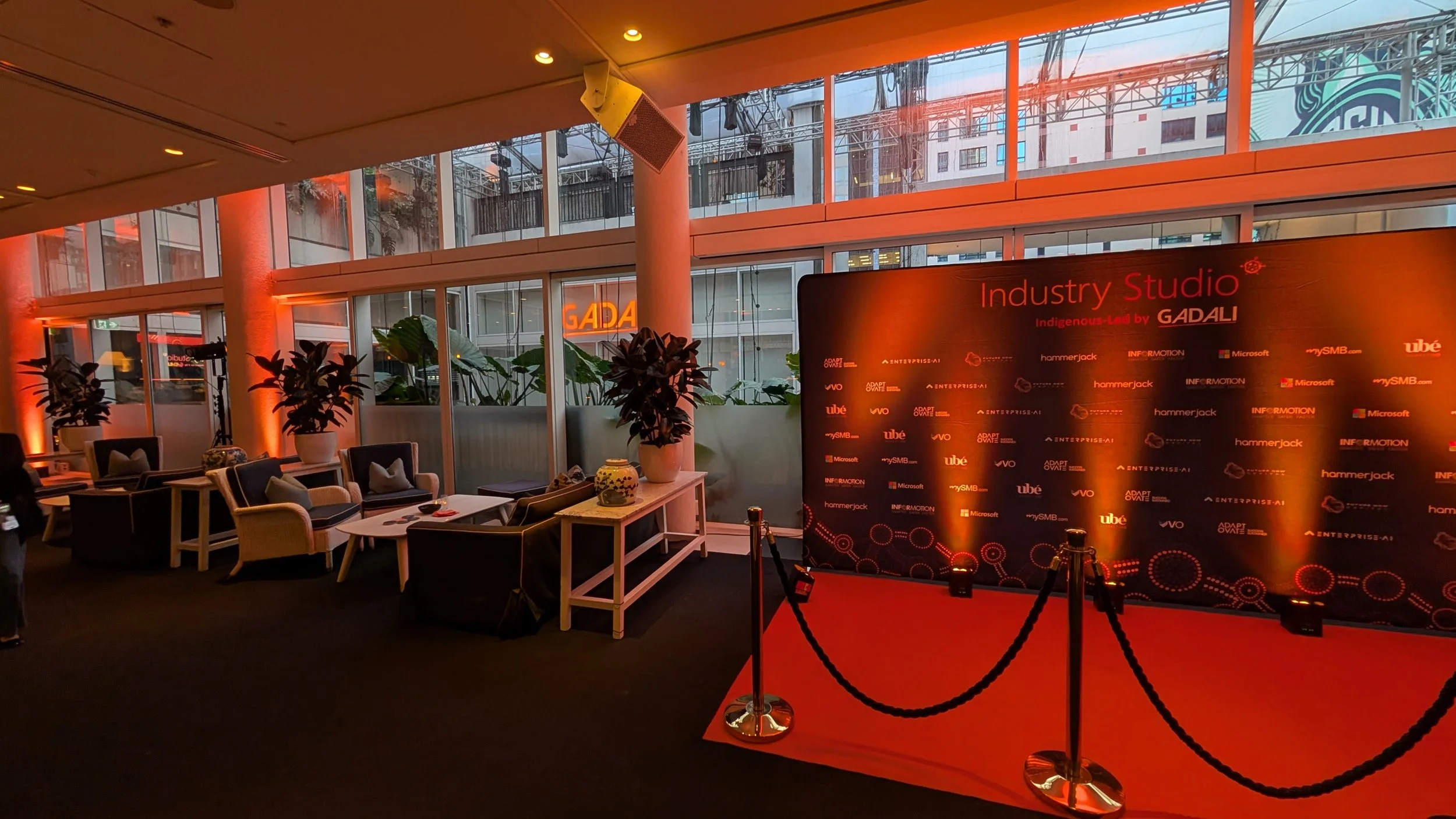 Industry Studio Event Media Wall at the IVY