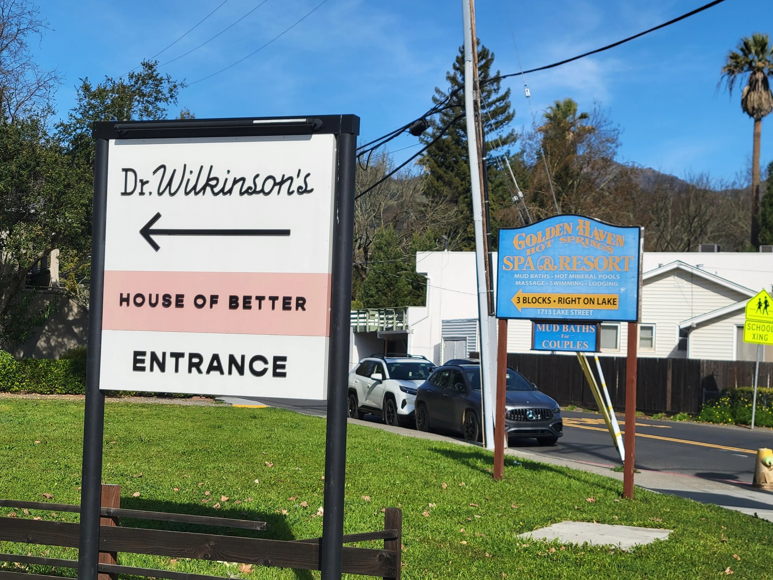 Entry sign to Dr Wilkersons Resort