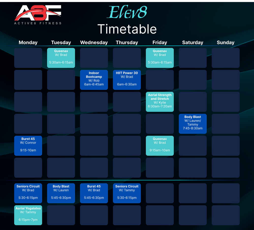 Timetable — Active8 Fitness
