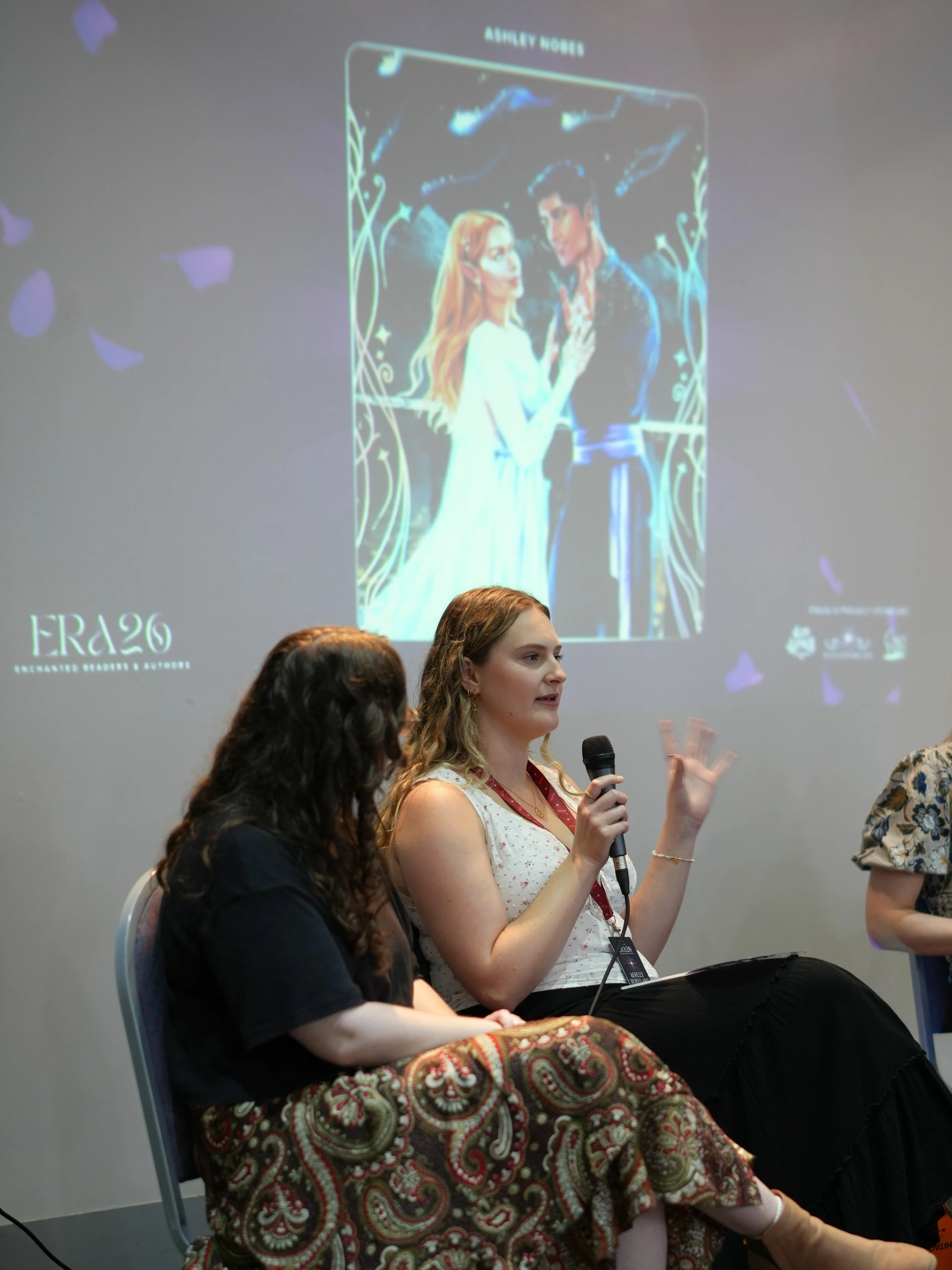 Panelists Bookish Artists Lila Raymond and Ashley Nobes