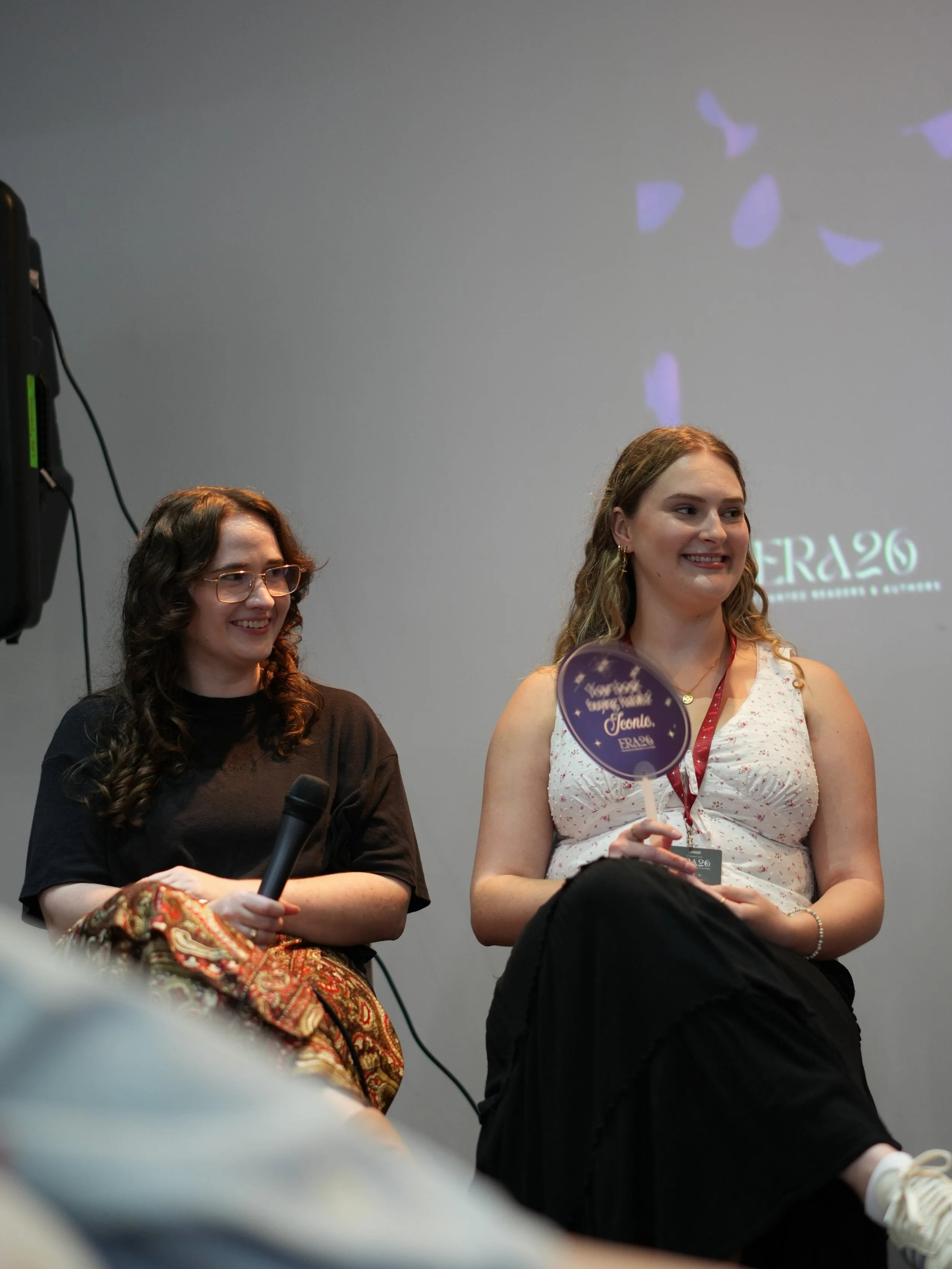 Panelists Bookish Artists Lila Raymond and Ashley Nobes