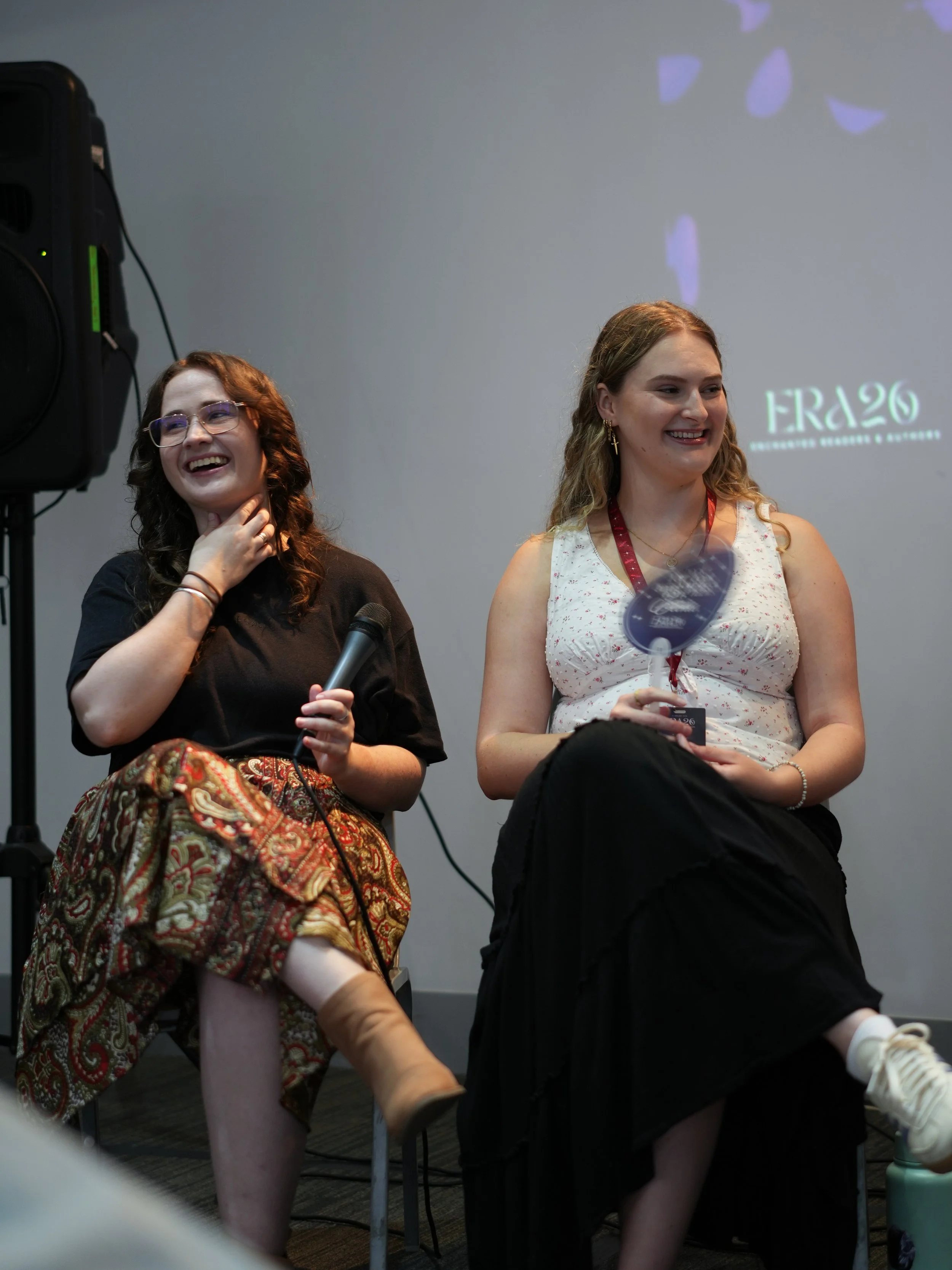 Panelists Bookish Artists Lila Raymond and Ashley Nobes