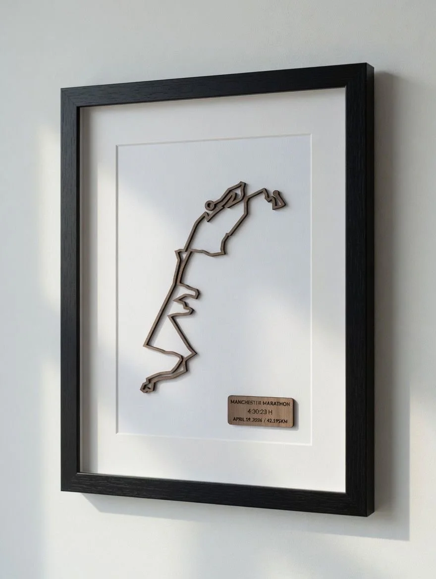 Framed Manchester Marathon Route