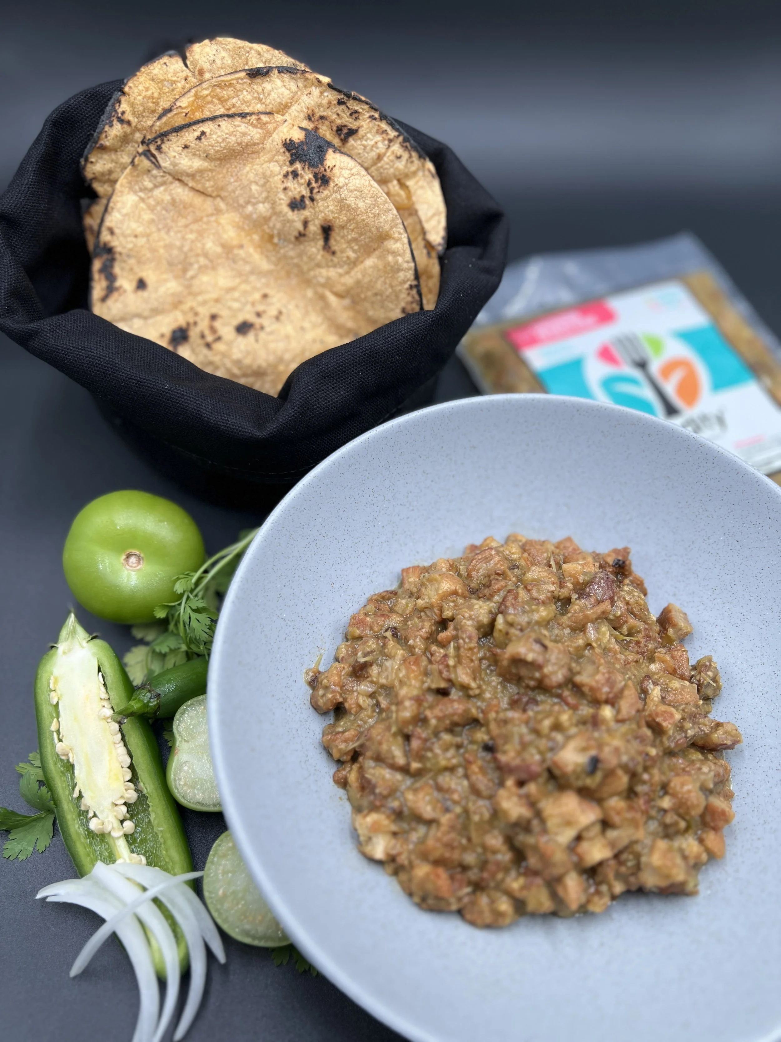 Chicharrón en salsa verde 500 gramos