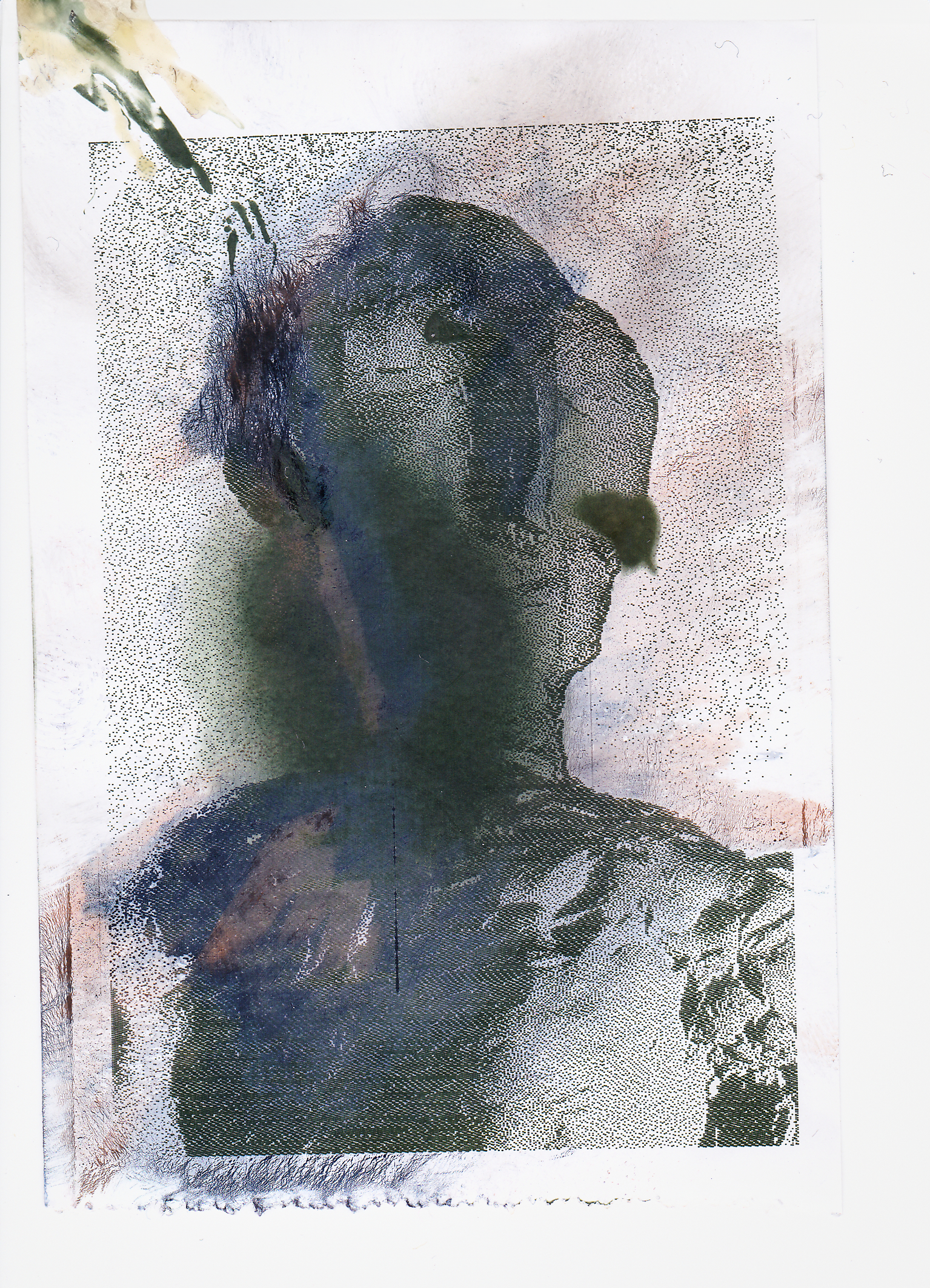 Tired head №2
Wooden doll with humanoid plasticine on it.
AI, plasticine, thermal printing, different processing methods. 2025.