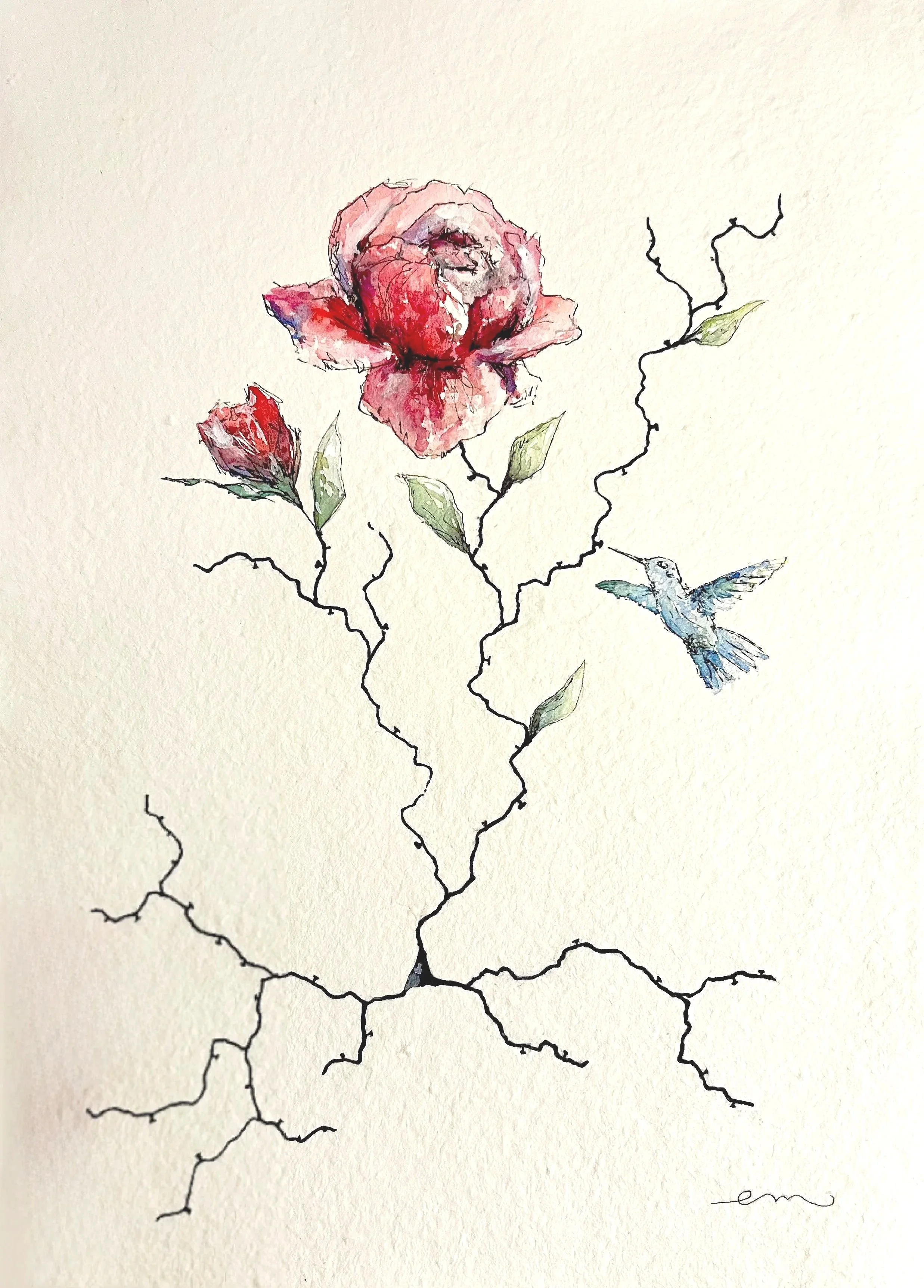 40x30 Watercolour on 100% pure cotton paper. SOLD.