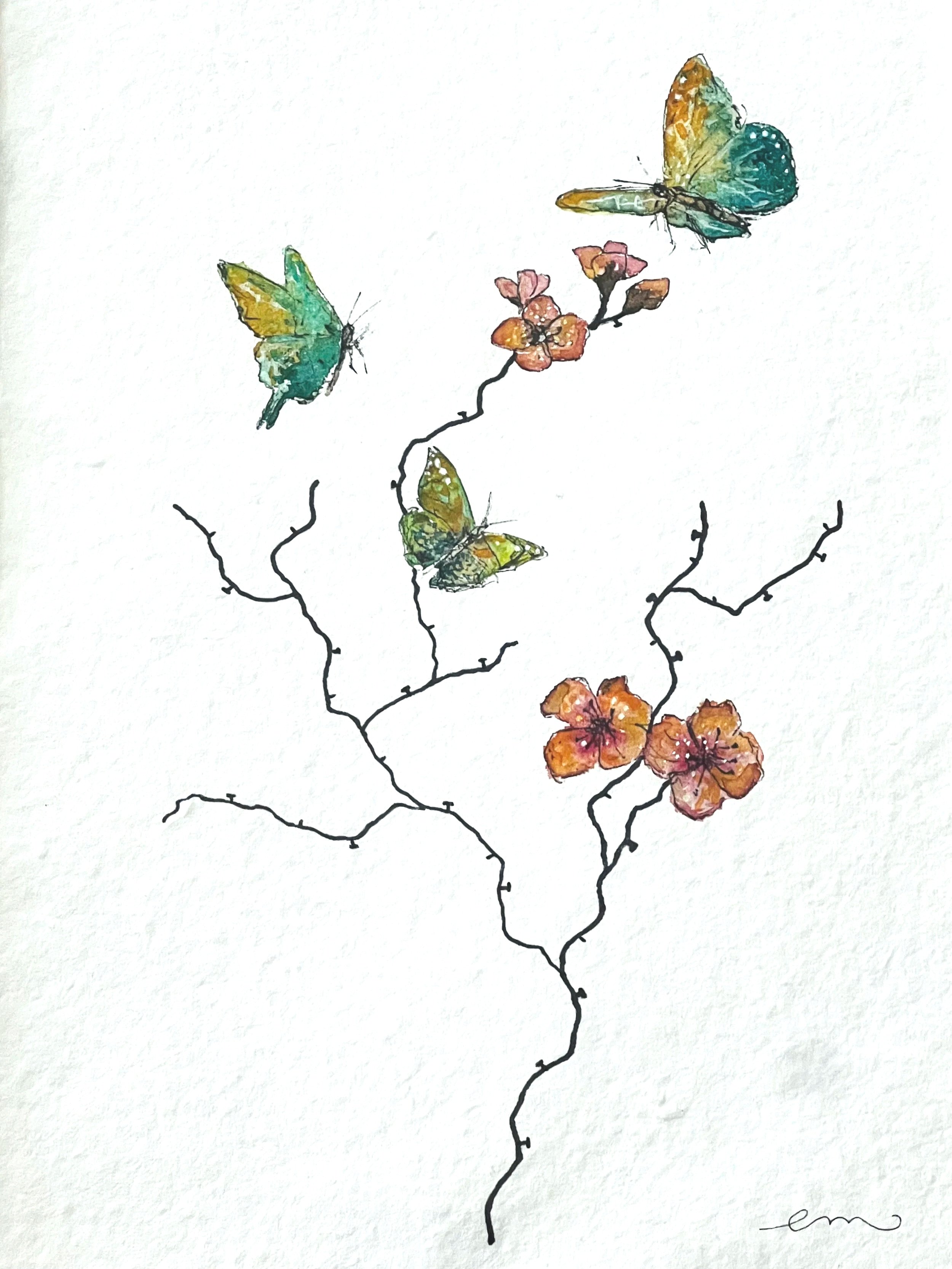 A4 Watercolour and Ink on 300gsm archival paper. DKK 800,- (Framed DKK 1200,-)