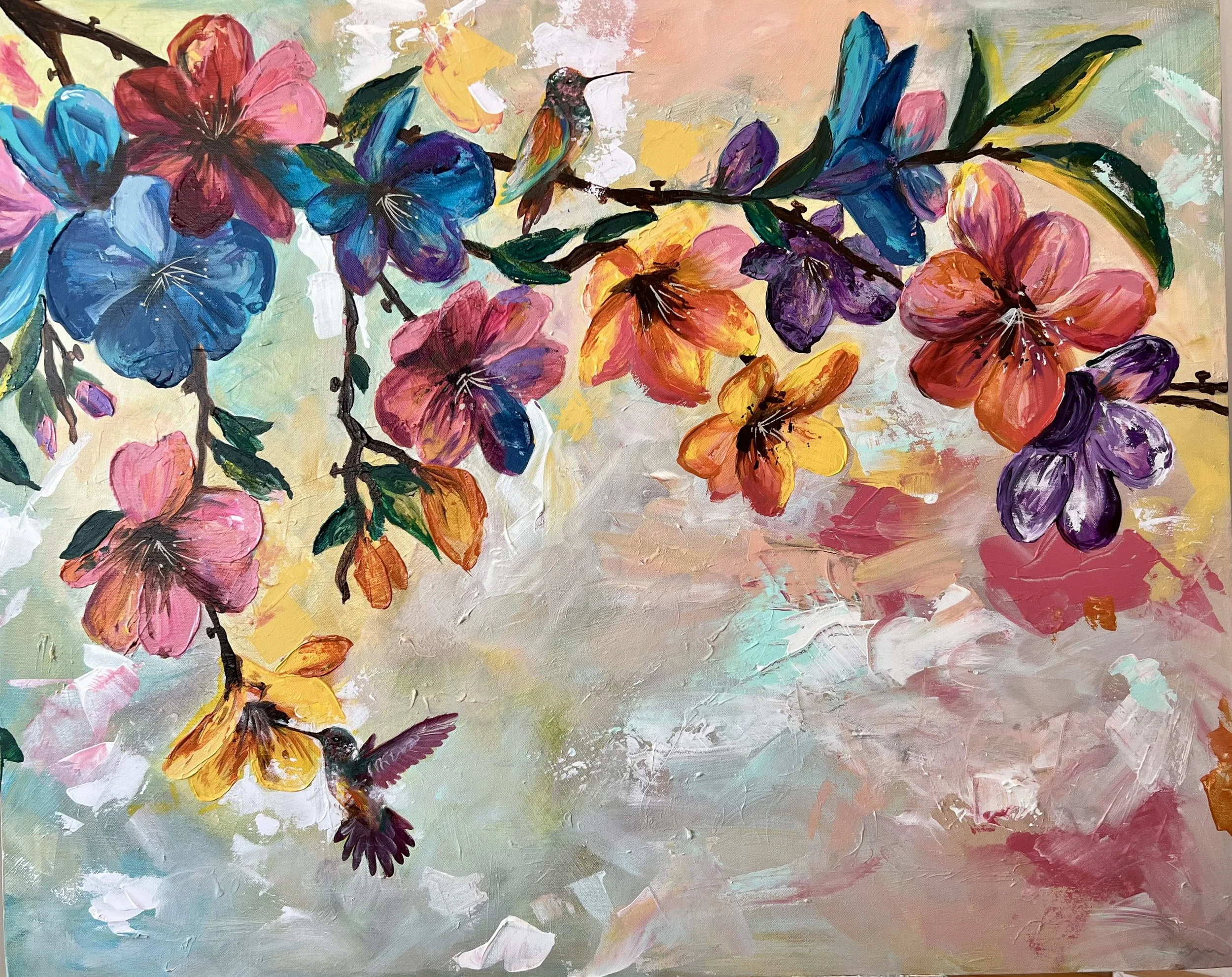 100x80 cm Oil and acrylic on canvas. 
DKK 10500,-