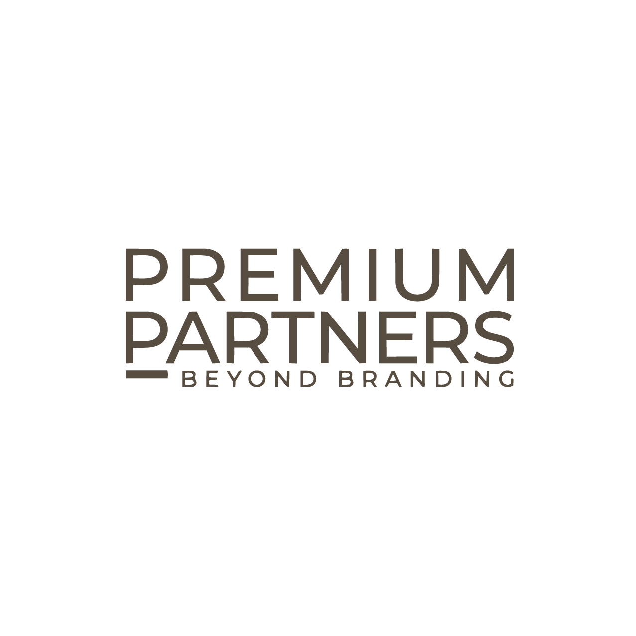 Logo with the text 'Premium Partners Beyond Branding' in black on a white background.