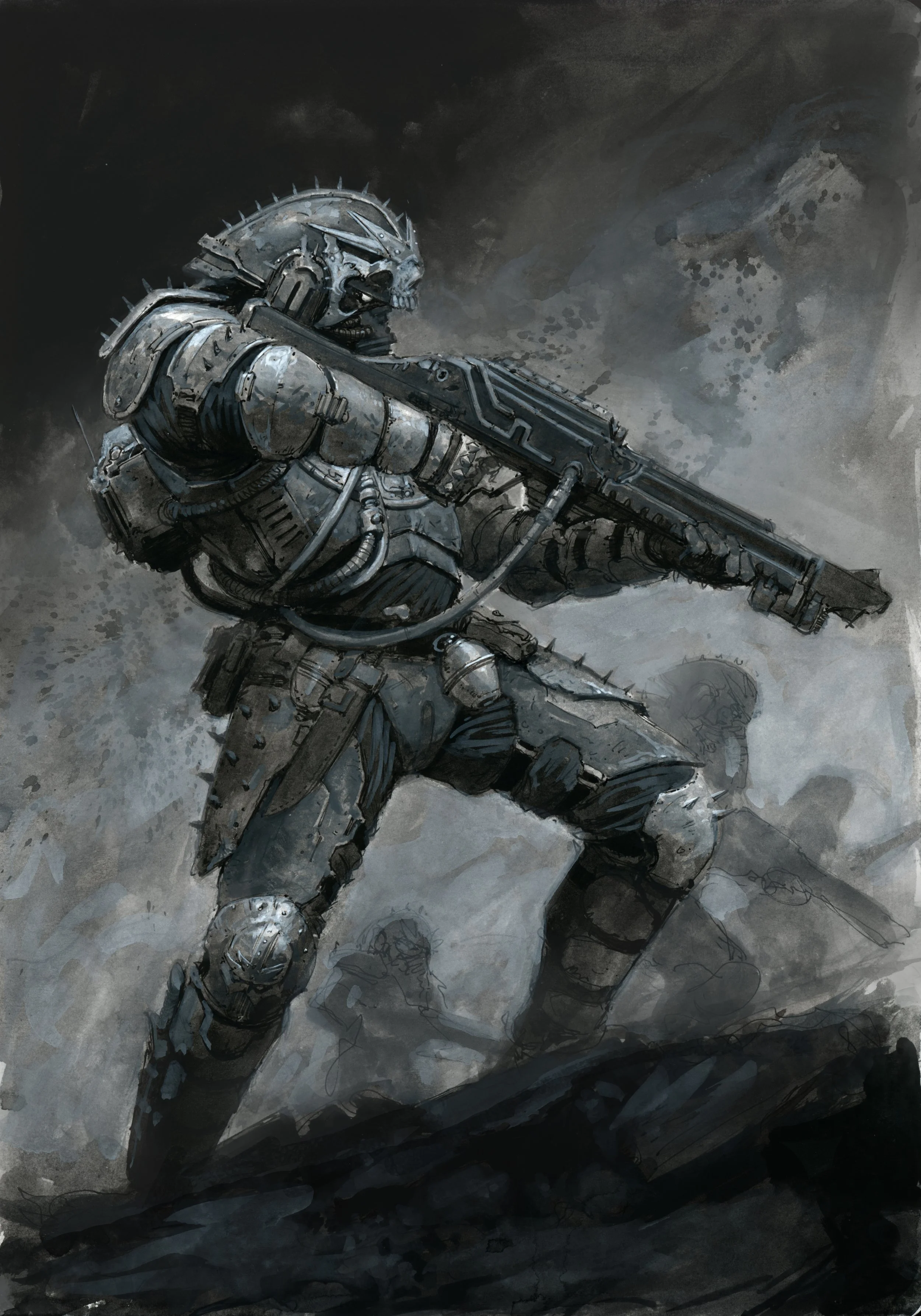 Elite magna Guard Ink painting bw.jpg