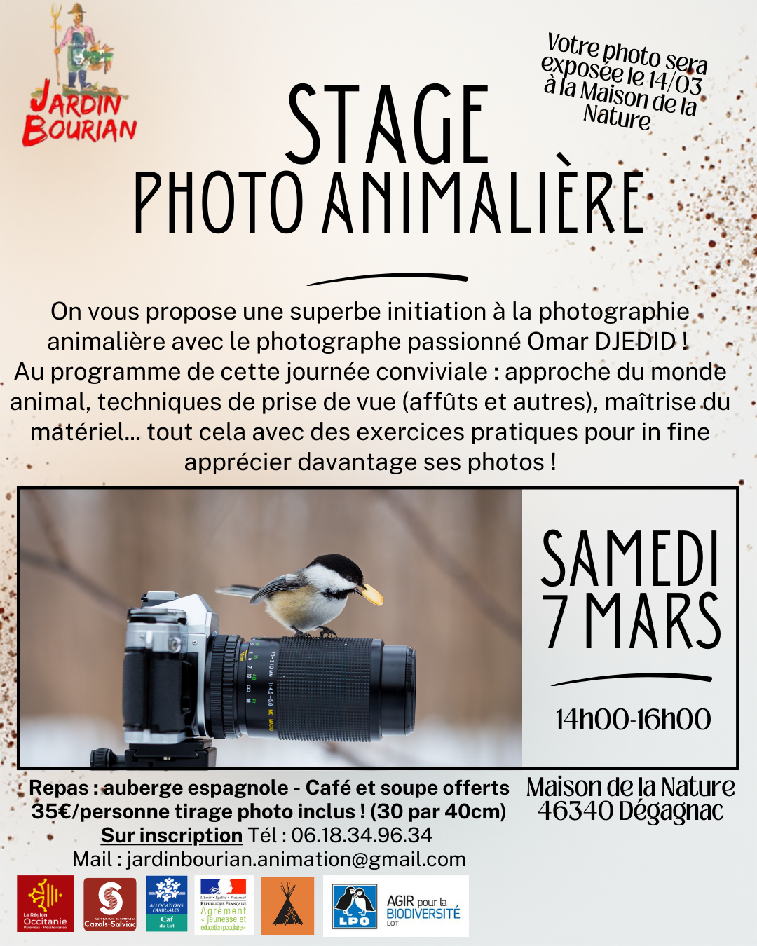 Stage : Photographie animalière