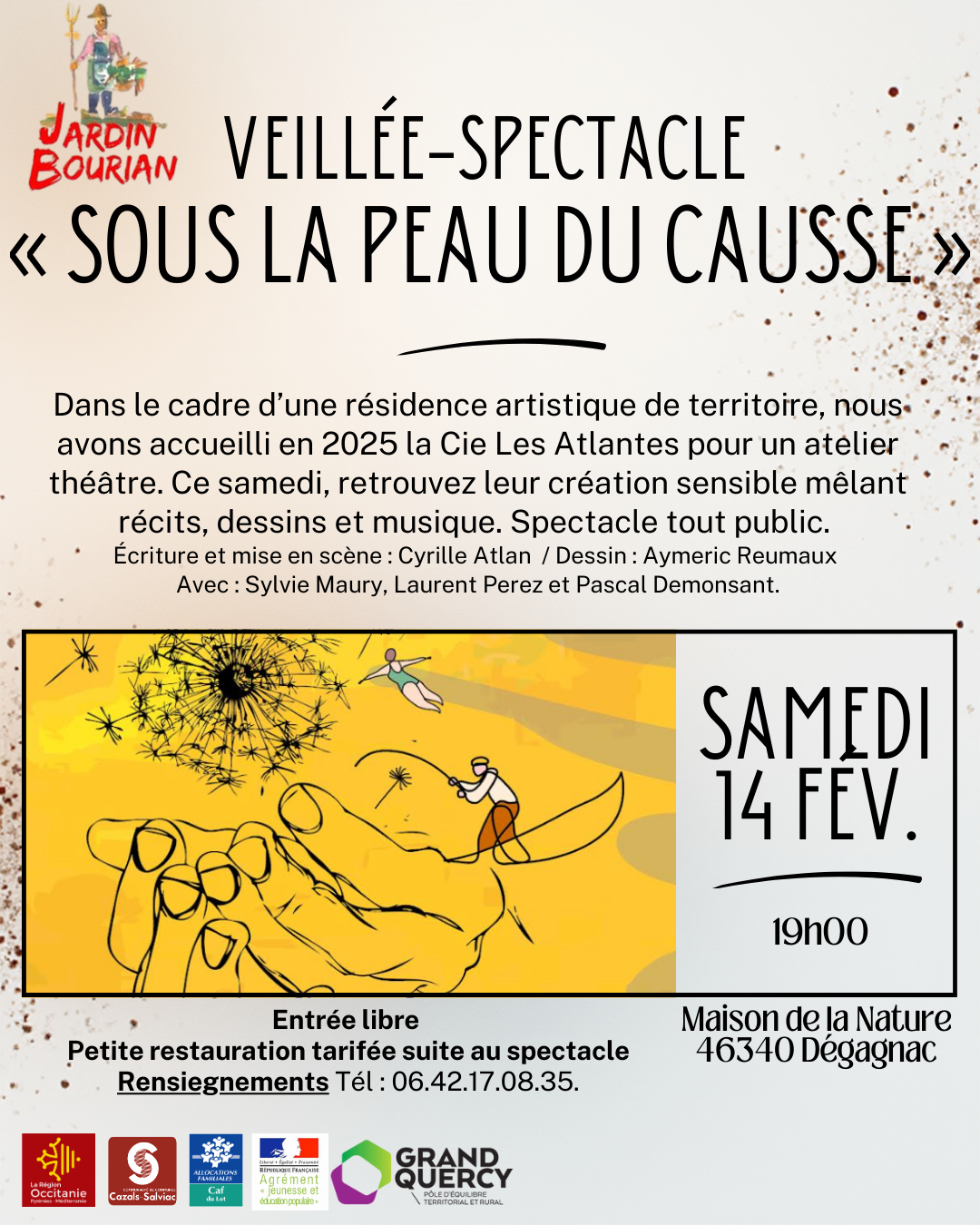 Atelier et veillée spectacle "Sous la peau du Causse"