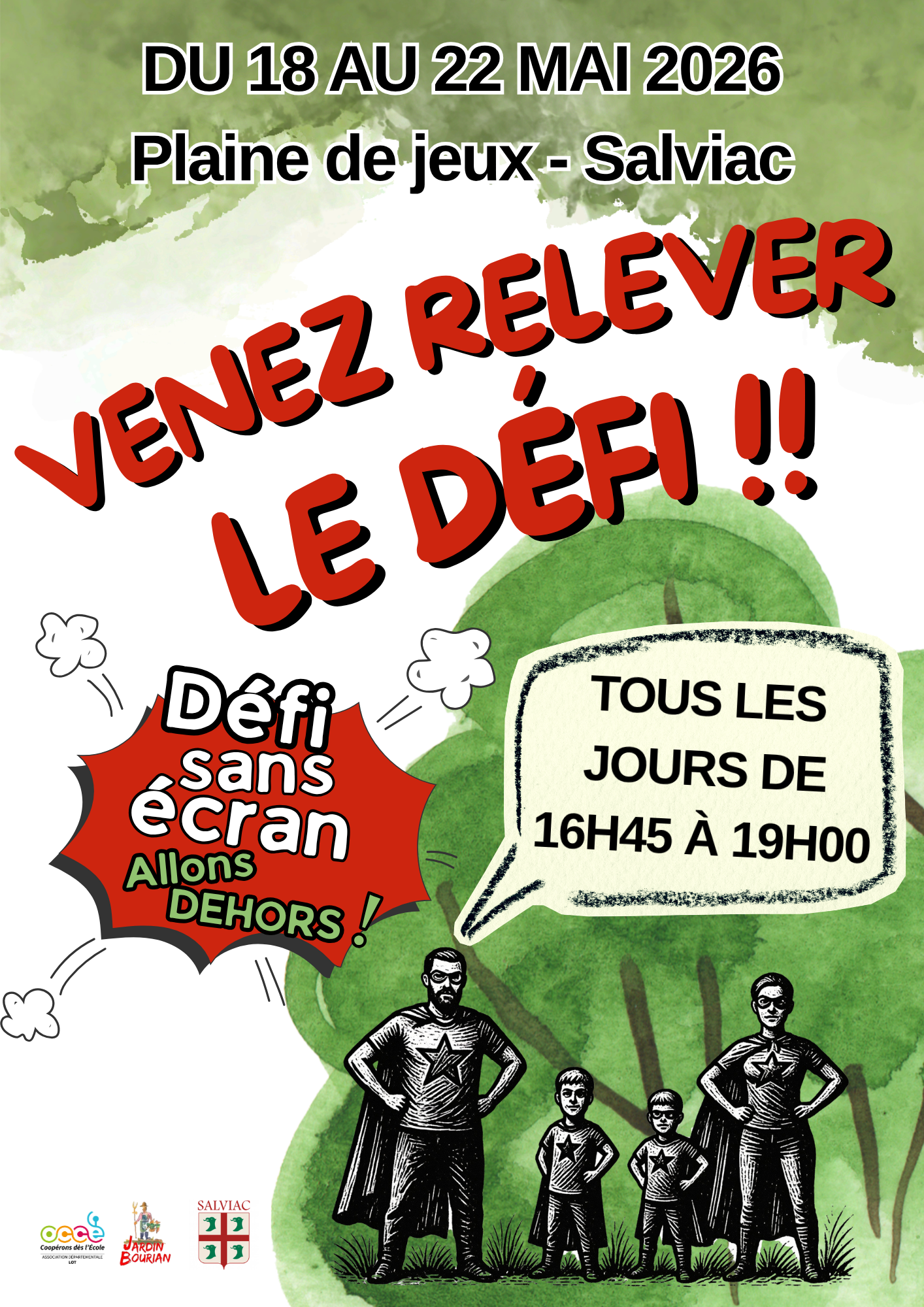 Semaine : "Défi sans écran : Allons dehors !"