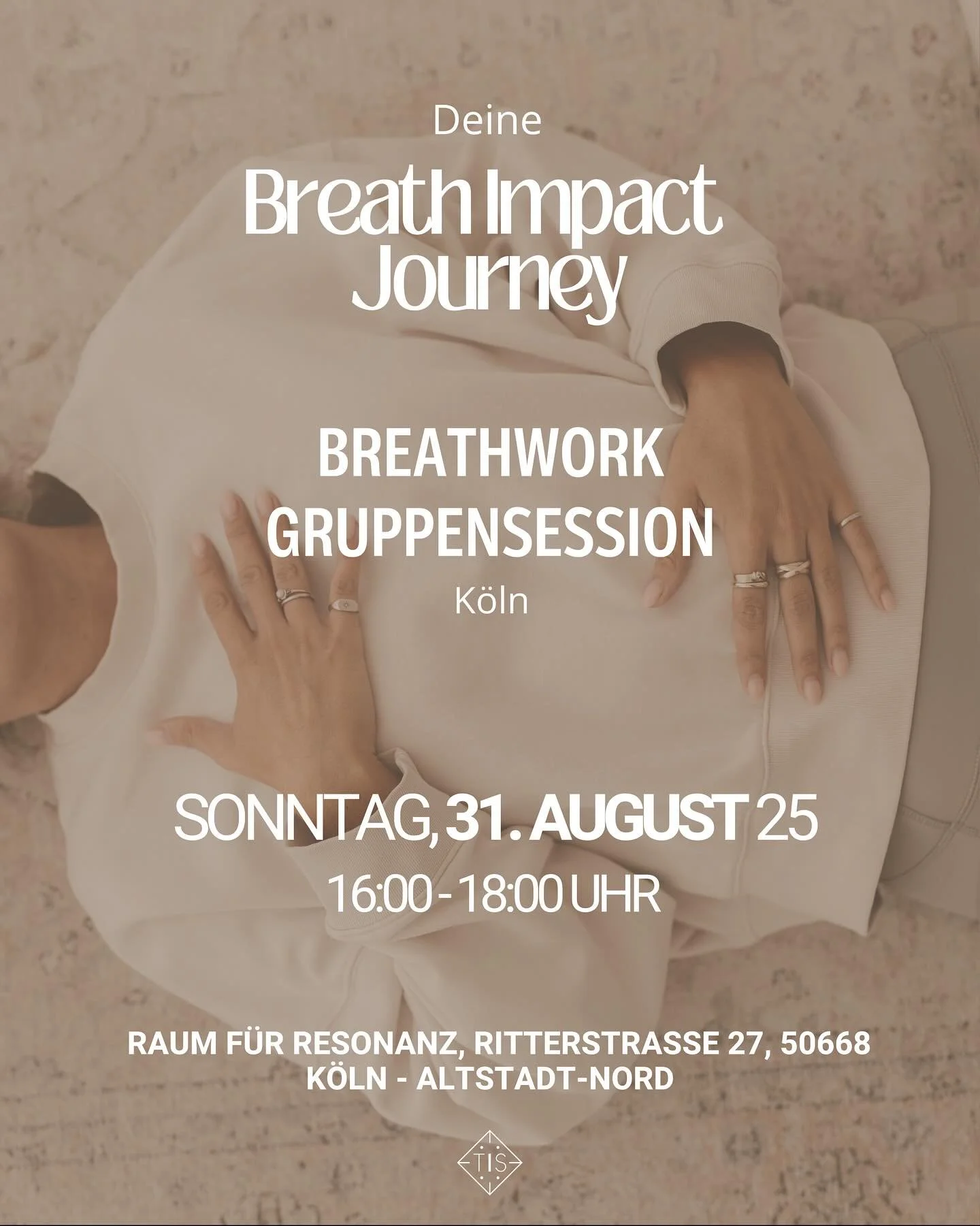 Wir atmen weiter: Am 31.08.25 geht es auf eine magische Reise im @raum.fuer.resonanz ✨ 

Ich freue mich sehr auf die Kraft, die dort wieder entfesselt wird; all die Releases, die endlich erlebt werden d&uuml;rfen; all die Entspannungen, die den K&oum