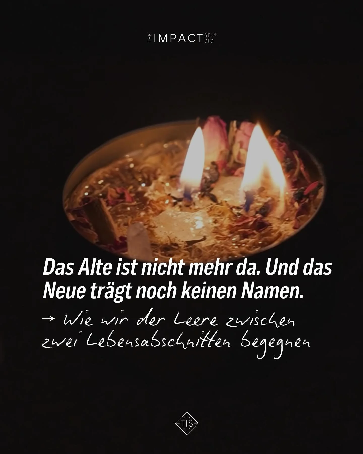 Die Leere - "Du h&auml;ngst zwischen den Welten, irgendwo zwischen gestern und irgendwann, zwischen "Ich war doch eben noch sicher" und "Wie fang ich jetzt blo&szlig; an?"

Geh in die Verbindung zu dir. Lade Ruhe ein. Tauche 