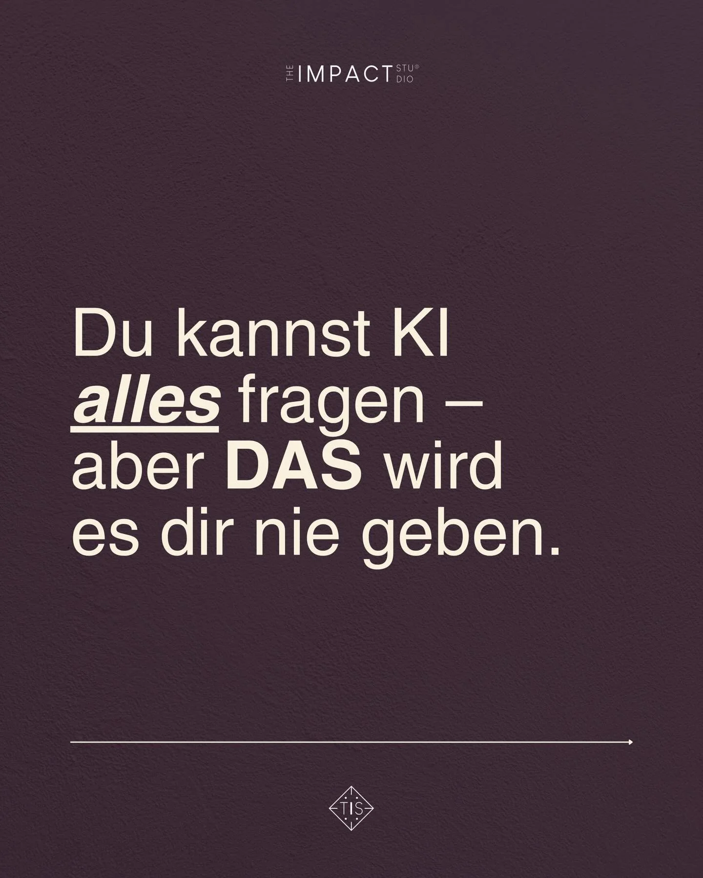 Ich nutze KI. Ich nutze es auch viel. Zur Planung von Content. F&uuml;r meine Traumdeutungen. F&uuml;r "Was ist gerade astrologisch los - was wirkt auf mich, was auf das Kollektiv?"

Und ich bin sehr dankbar f&uuml;r diese Technologie. Aber