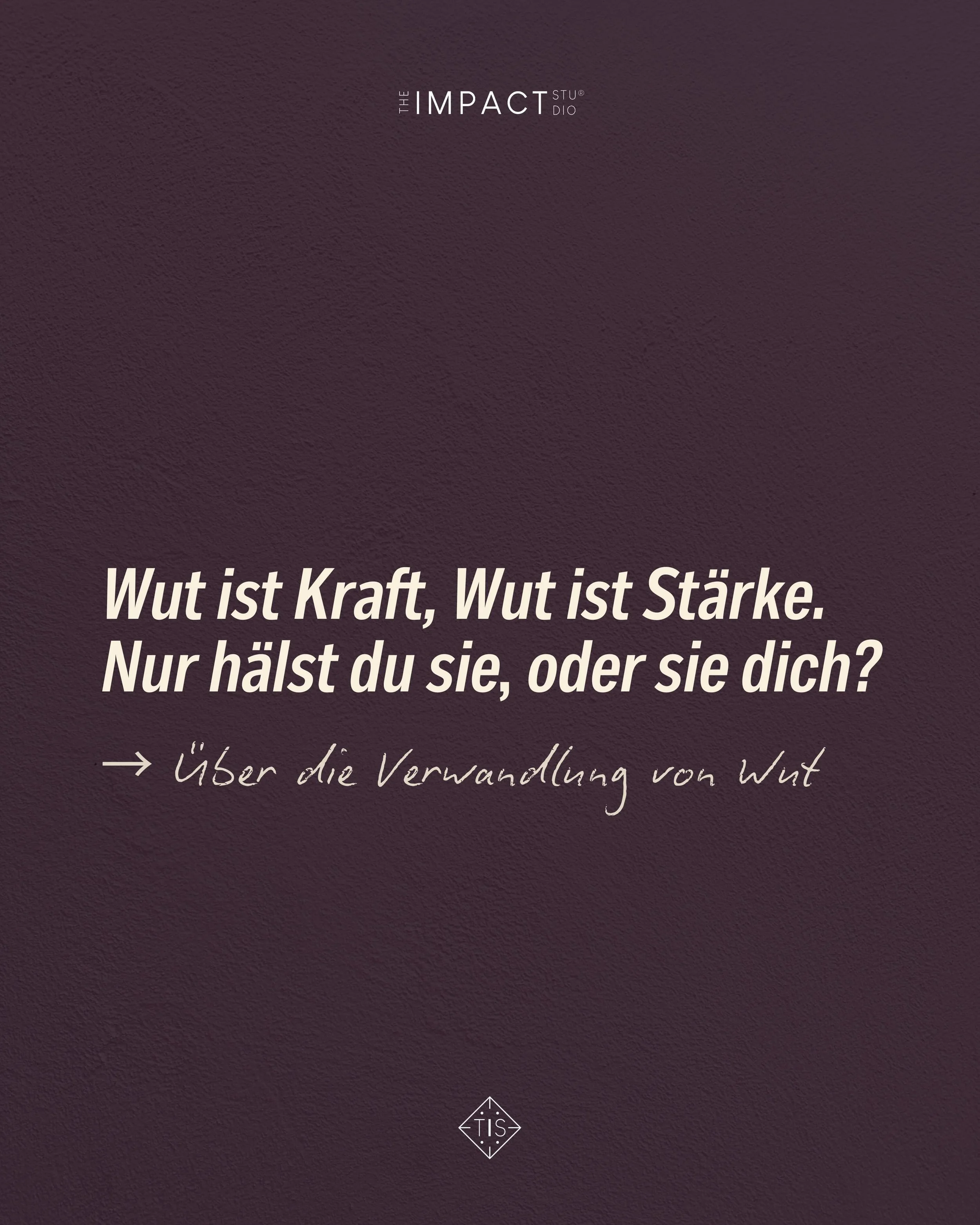 Woran denkst du, wenn du an Wut denkst? Wahrscheinlich kommen dir Worte wie "Aggression", "Zerst&ouml;rung", vielleicht sogar "Gewalt", "Hass" oder "Angst".

Ja, der Emotion Wut liegt eine immense Kra