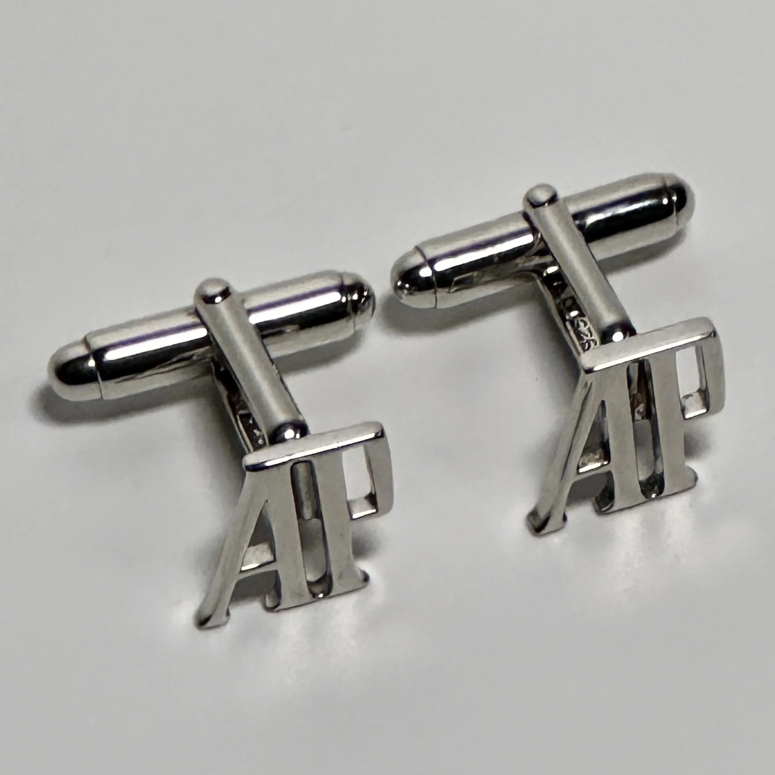 Audemars Piguet Polished Silver Openwork AP monogram Cufflinks