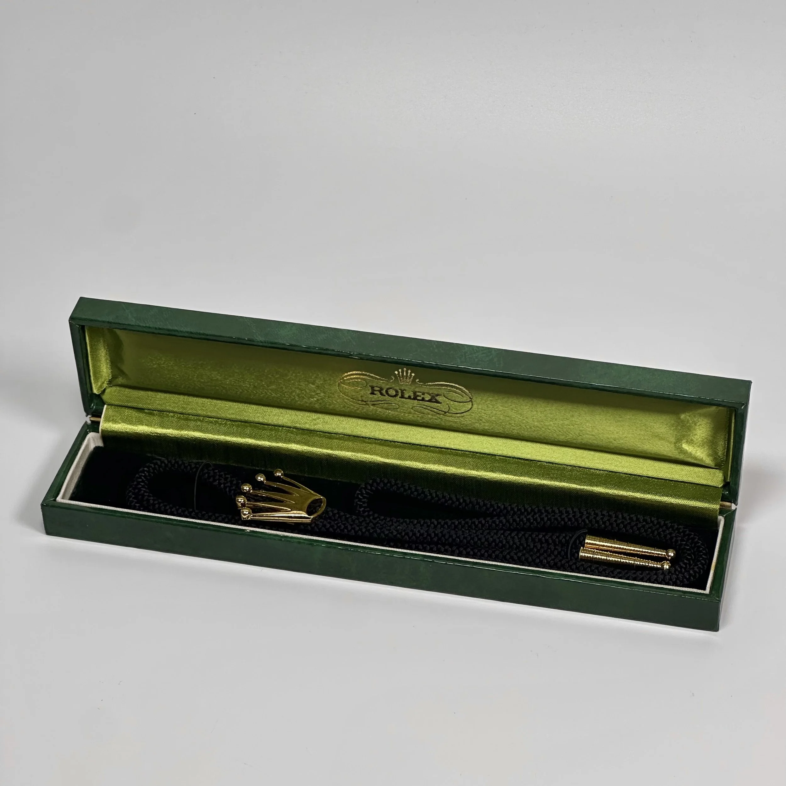 Rolex Vintage Gold-Tone Crown Slide Bolo Tie