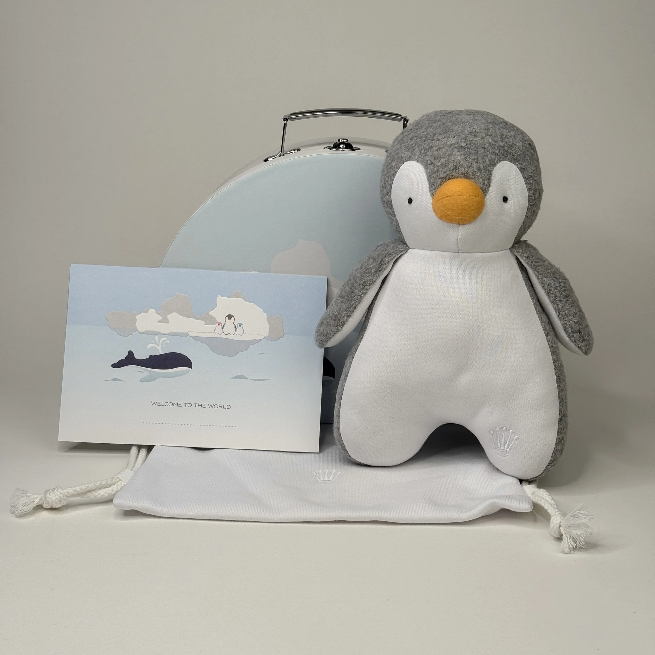 Rolex Crown Embroidered Penguin Plush Baby Gift Set