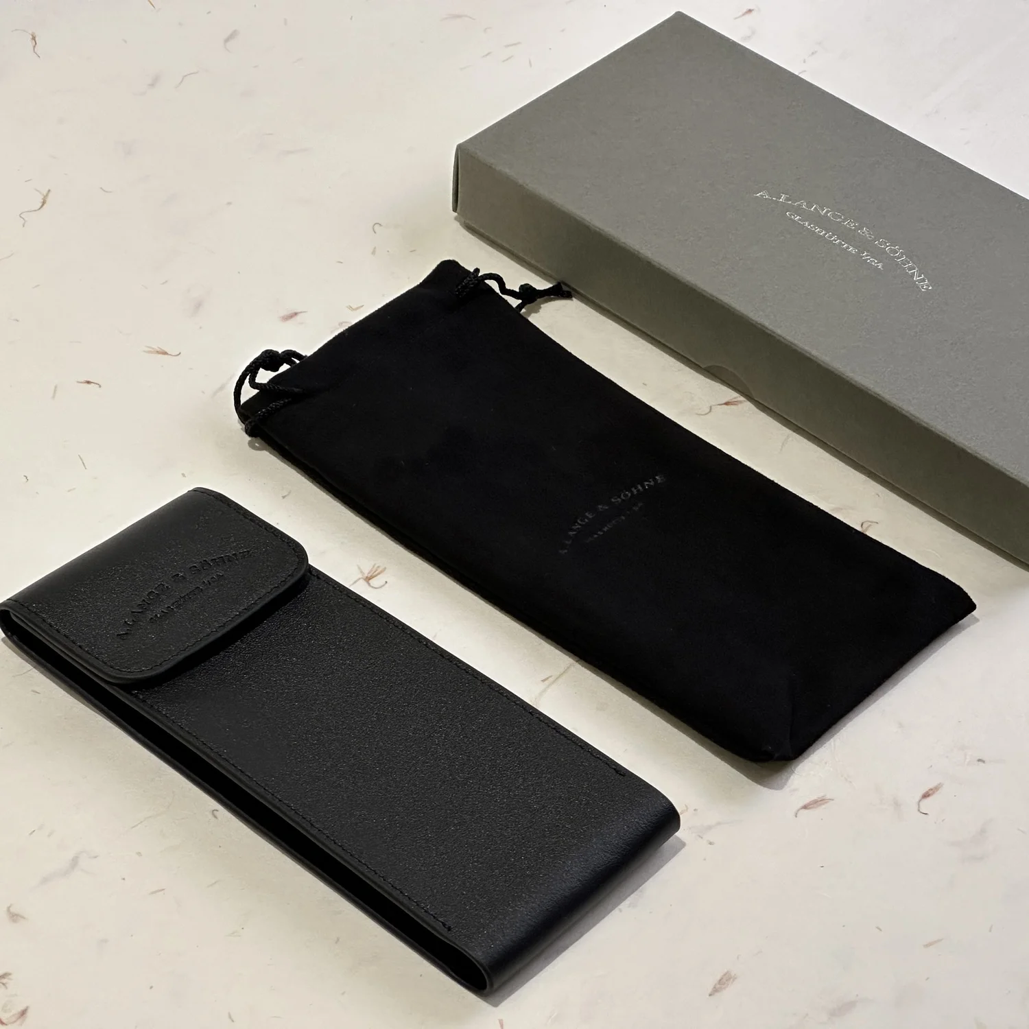 A. Lange & Söhne Noir Leather Watch Case 